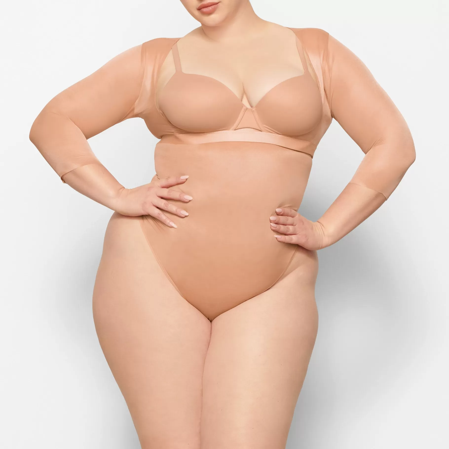 Skims *BARELY THERE OPEN BUST ARM SHAPER | CLAY