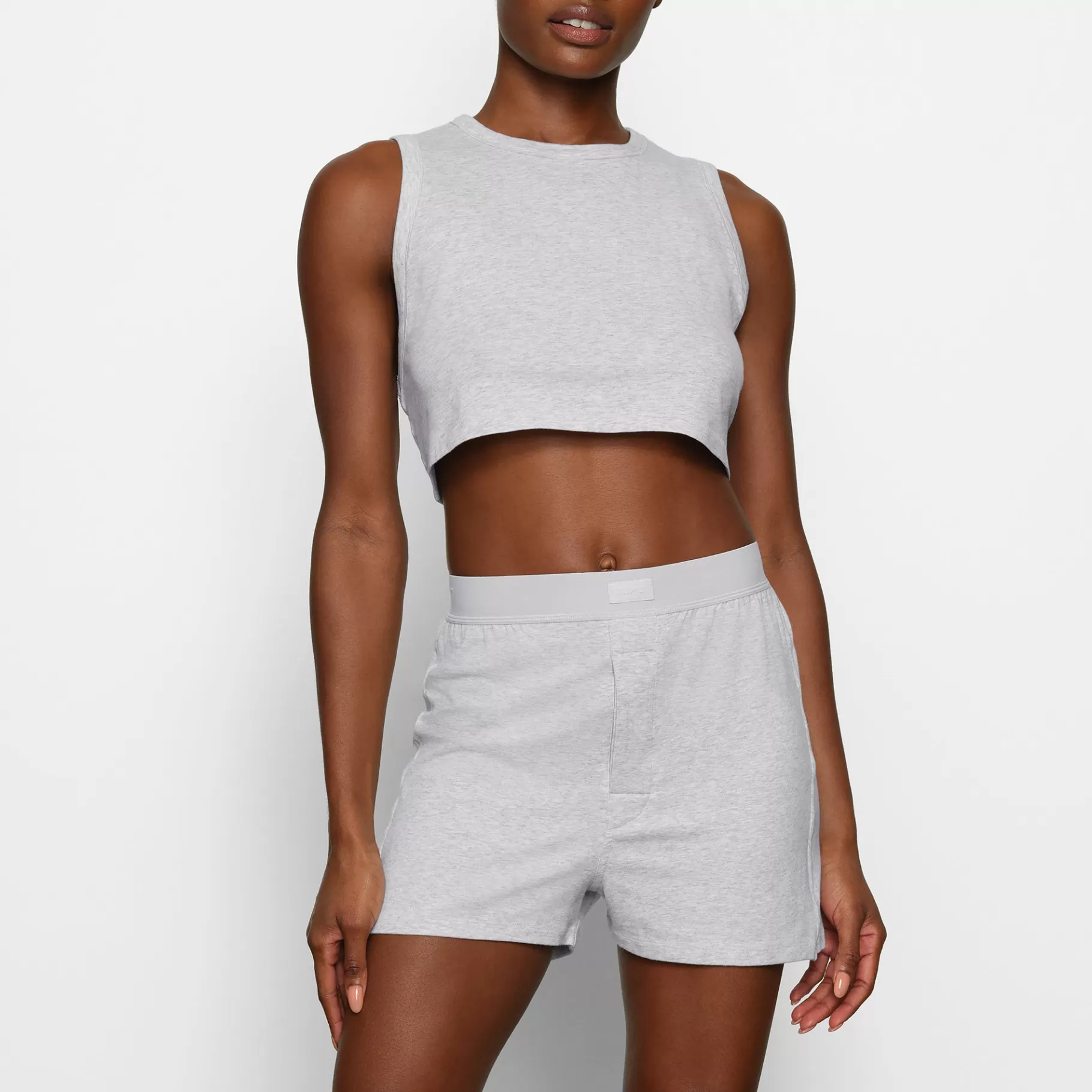 Skims shorts*BOYFRIEND LOOSE BOXER | LIGHT HEATHER GREY LIGHT+HEATHER+GREY