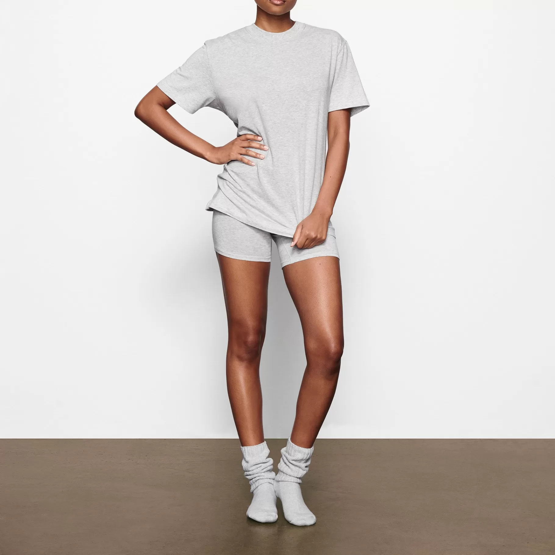 Skims pajamas*BOYFRIEND T-SHIRT | LIGHT HEATHER GREY LIGHT+HEATHER+GREY