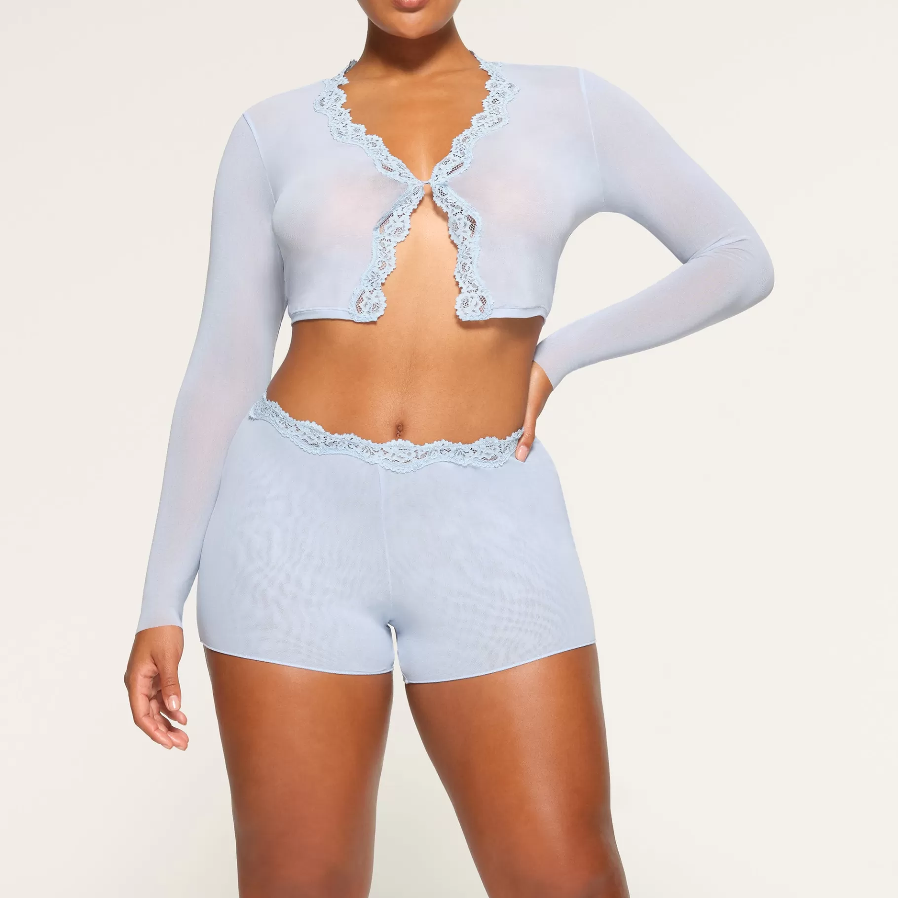 Skims shorts*BRIDAL MESH SHORT | GLACIER