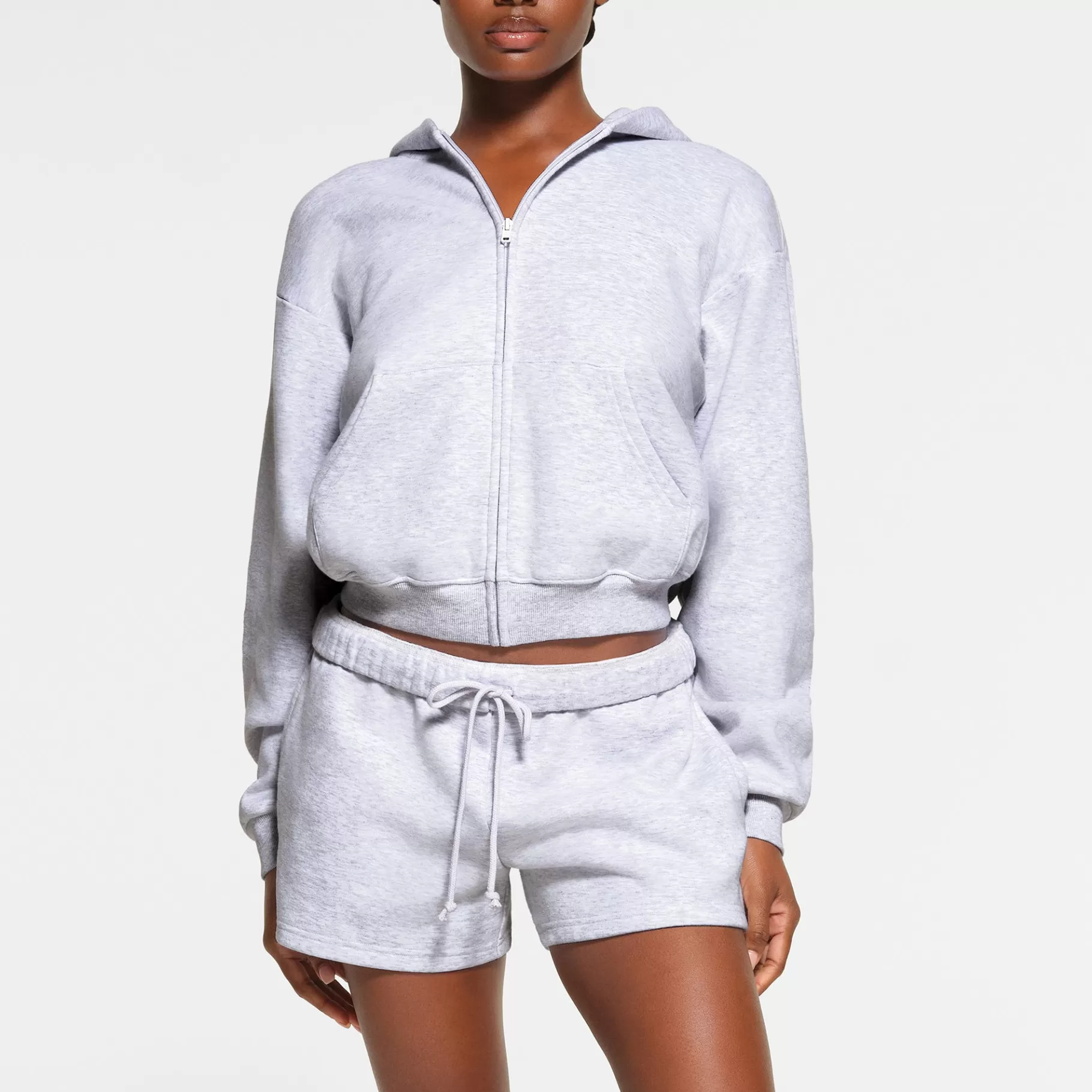 Skims cotton fleece*COTTON FLEECE CLASSIC SHORT | LIGHT HEATHER GREY LIGHT+HEATHER+GREY