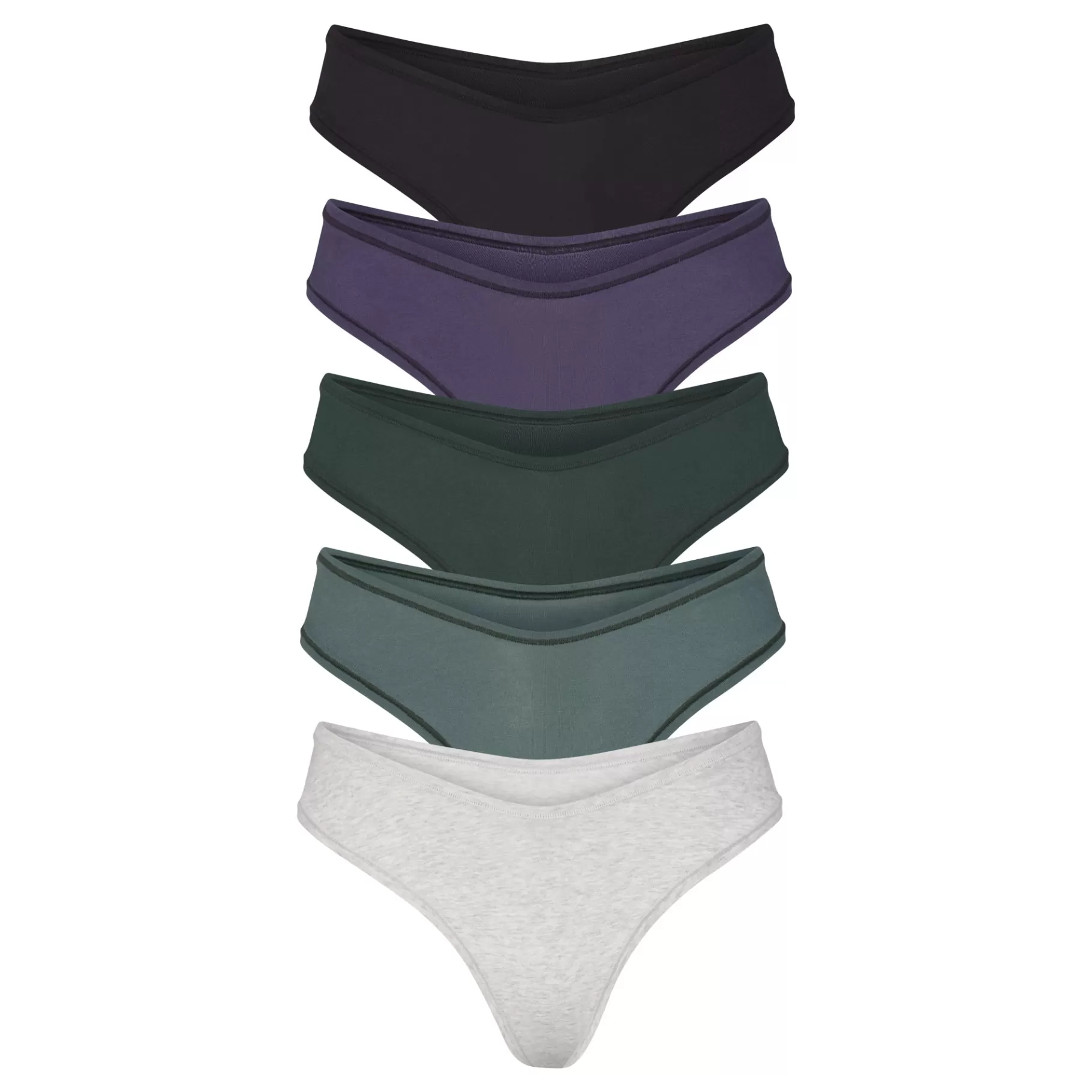 Skims thongs*COTTON JERSEY DIPPED THONG 5-PACK | MALACHITE SPRUCE MULTI MALACHITE+SPRUCE+MULTI