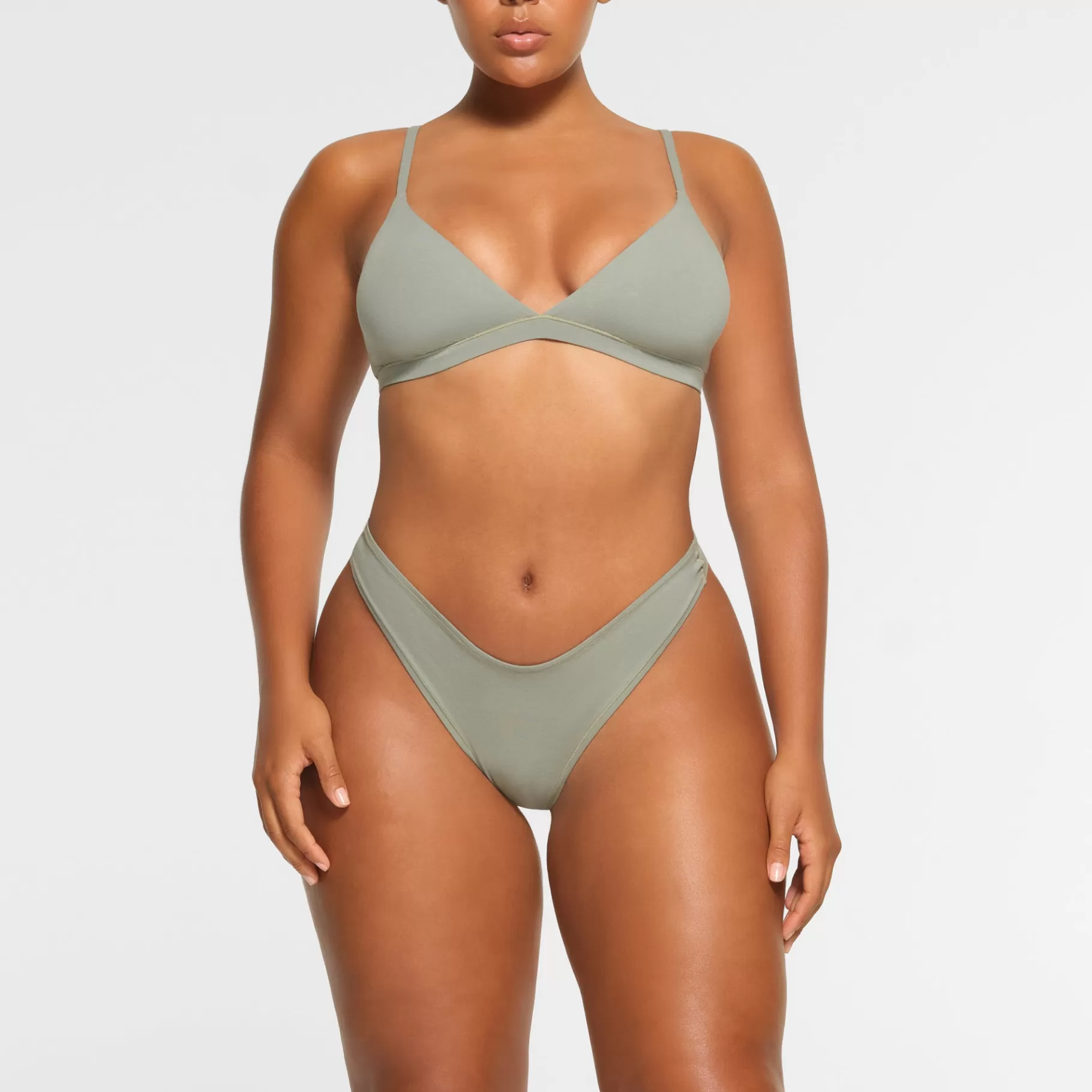 Skims cotton collection*COTTON JERSEY DIPPED THONG | MINERAL