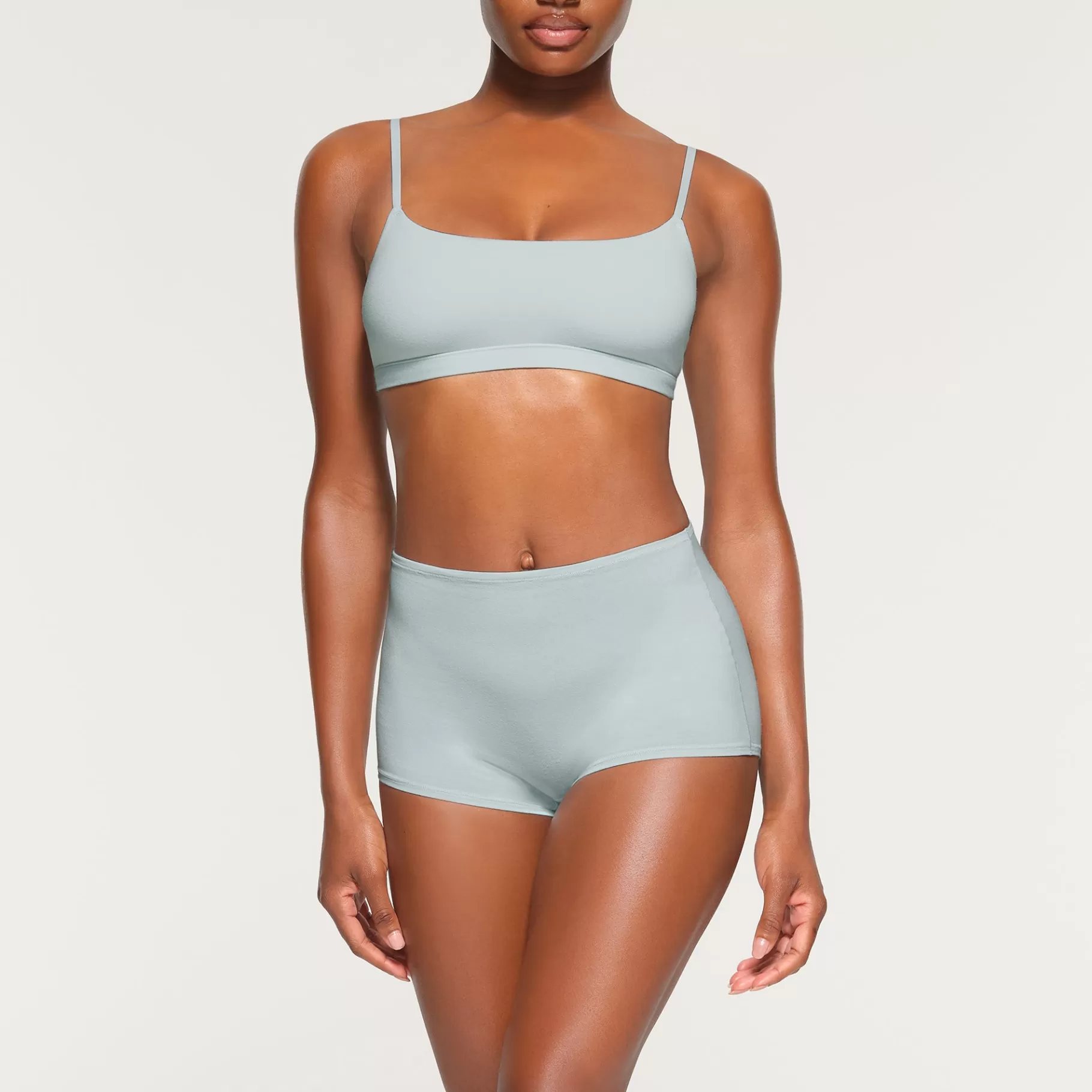 Skims scoop*COTTON JERSEY SCOOP BRALETTE | FROST