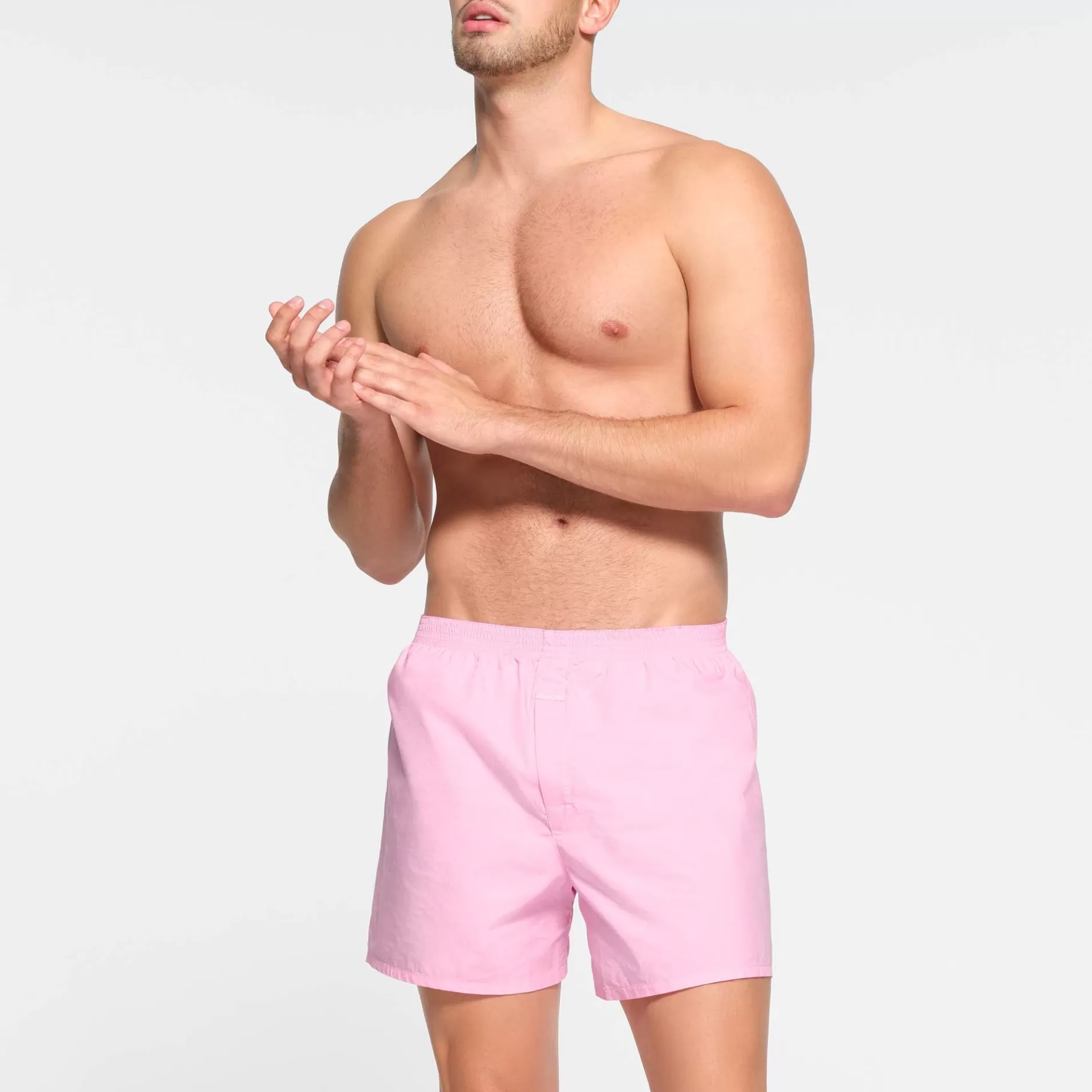 Skims boxers & briefs*COTTON POPLIN SLEEP MENS BOXER | BUBBLE GUM BUBBLE+GUM