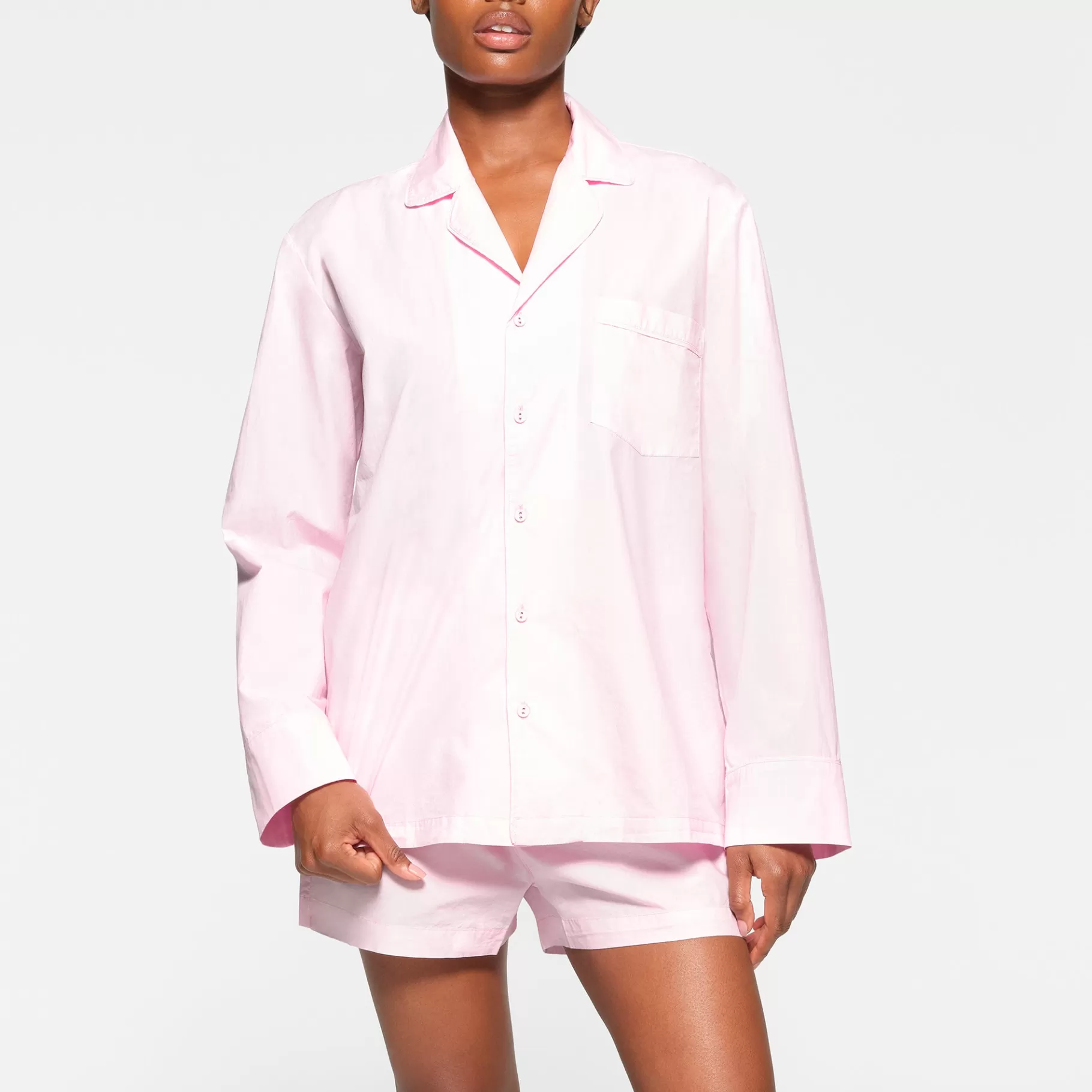 Skims shorts*COTTON POPLIN SLEEP SHORT | BABY PINK BABY+PINK