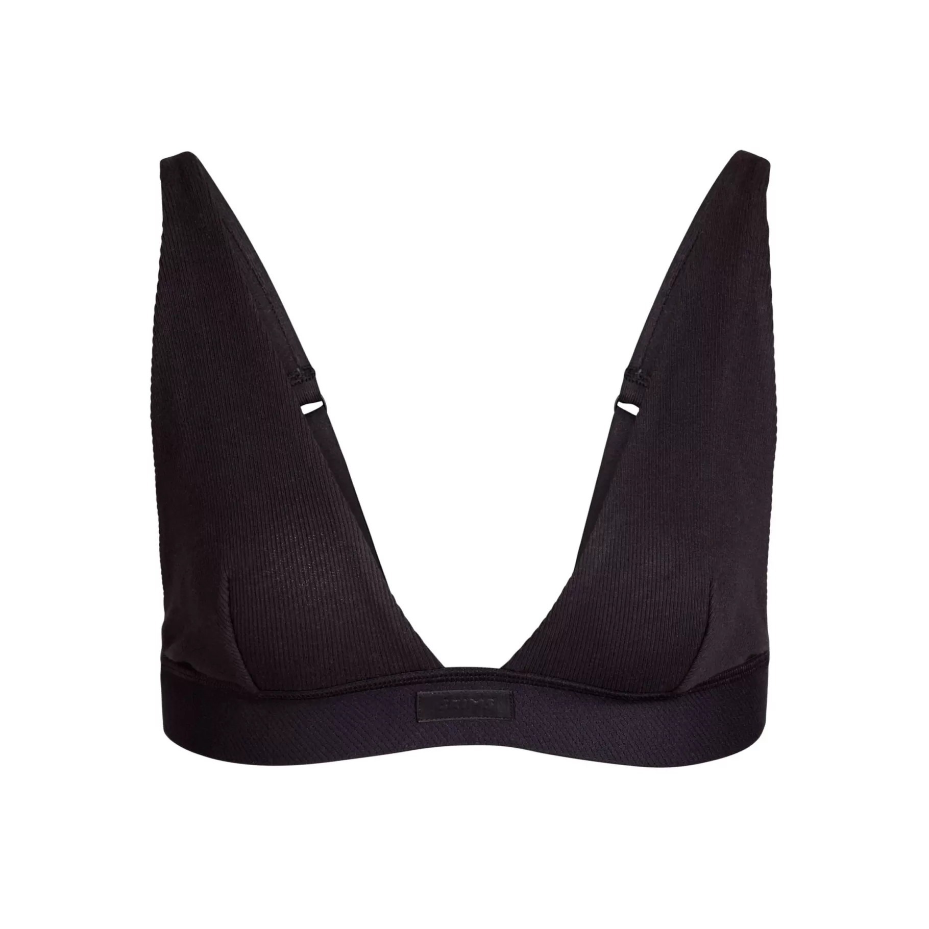 Skims cotton collection*COTTON RIB PLUNGE BRALETTE | SOOT