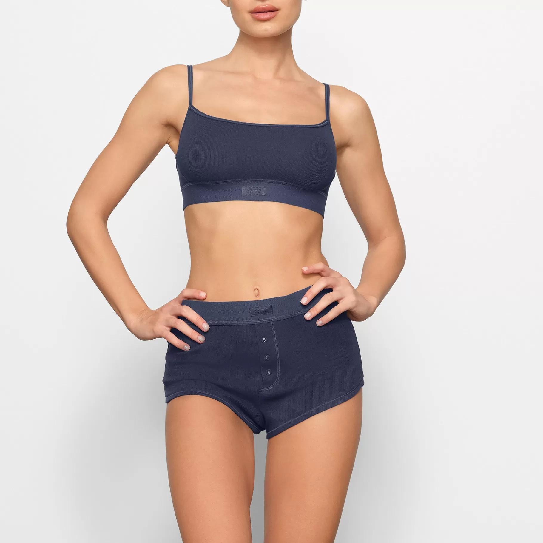 Skims scoop*COTTON RIB SCOOP BRALETTE | NAVY