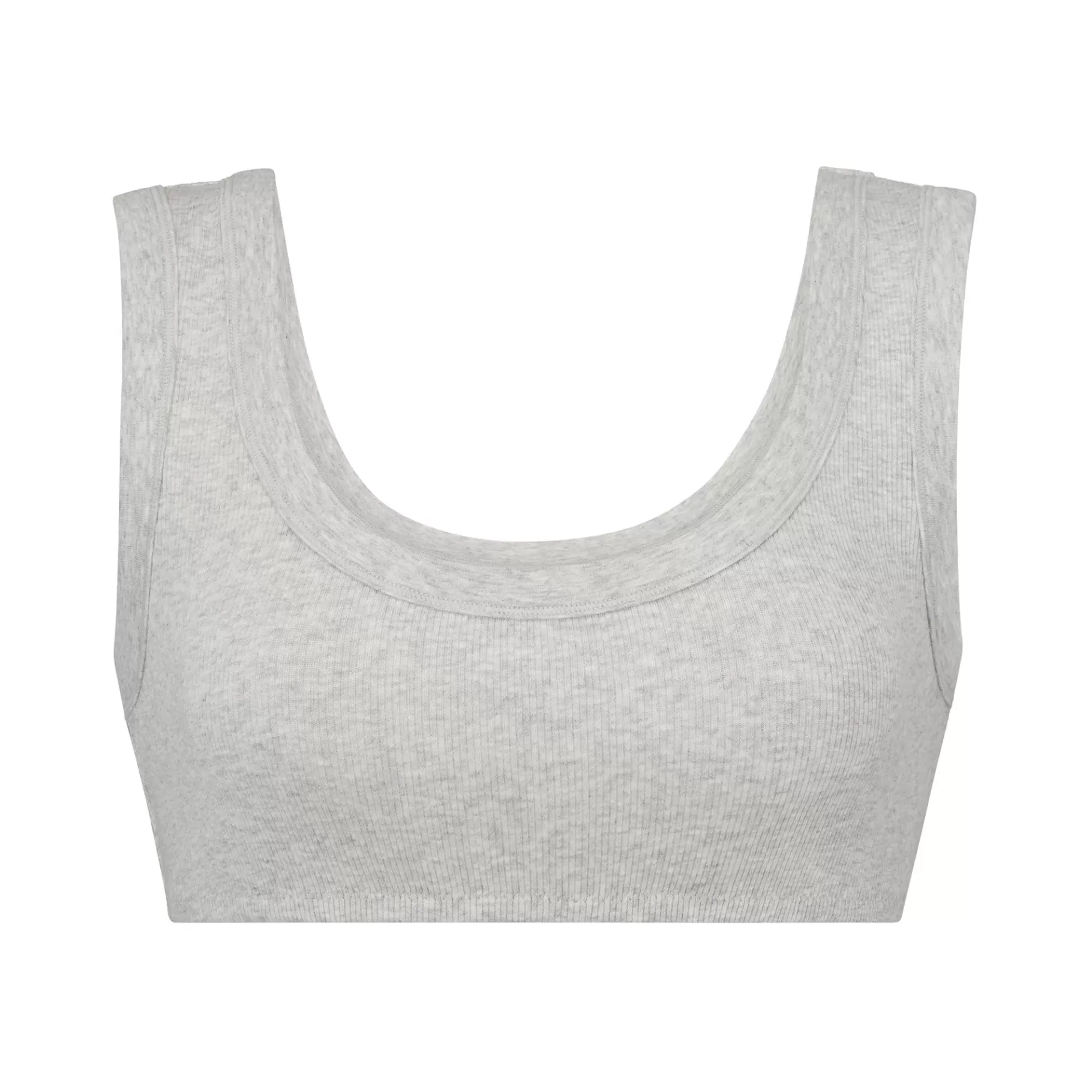 Skims scoop*COTTON RIB SCOOP NECK BRALETTE | LIGHT HEATHER GREY LIGHT+HEATHER+GREY