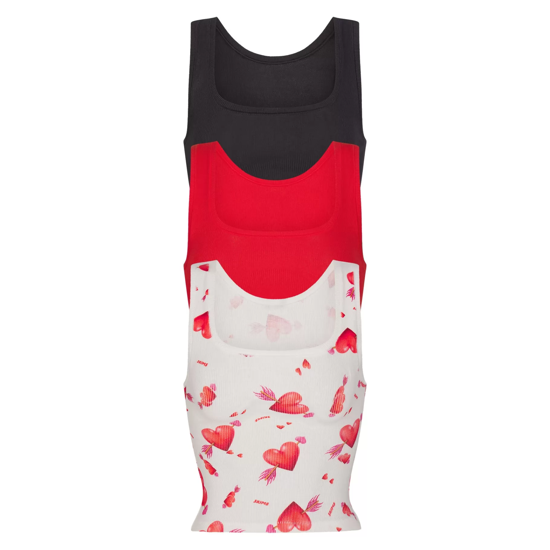 Skims cotton collection*COTTON RIB TANK 3-PACK | HEART AND ARROW MULTI HEART+AND+ARROW+MULTI