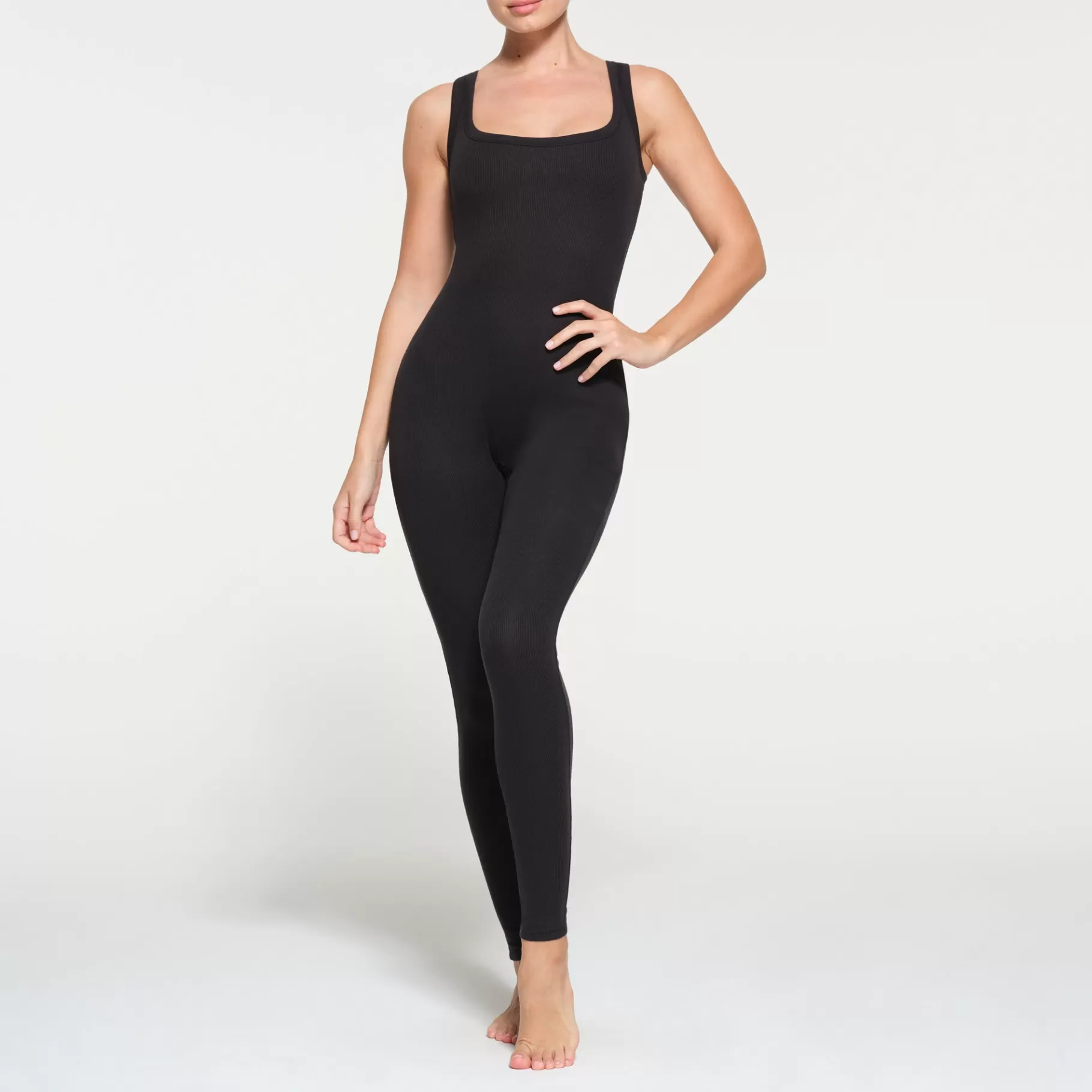 Skims catsuits & onesies*COTTON RIB TANK CATSUIT | SOOT