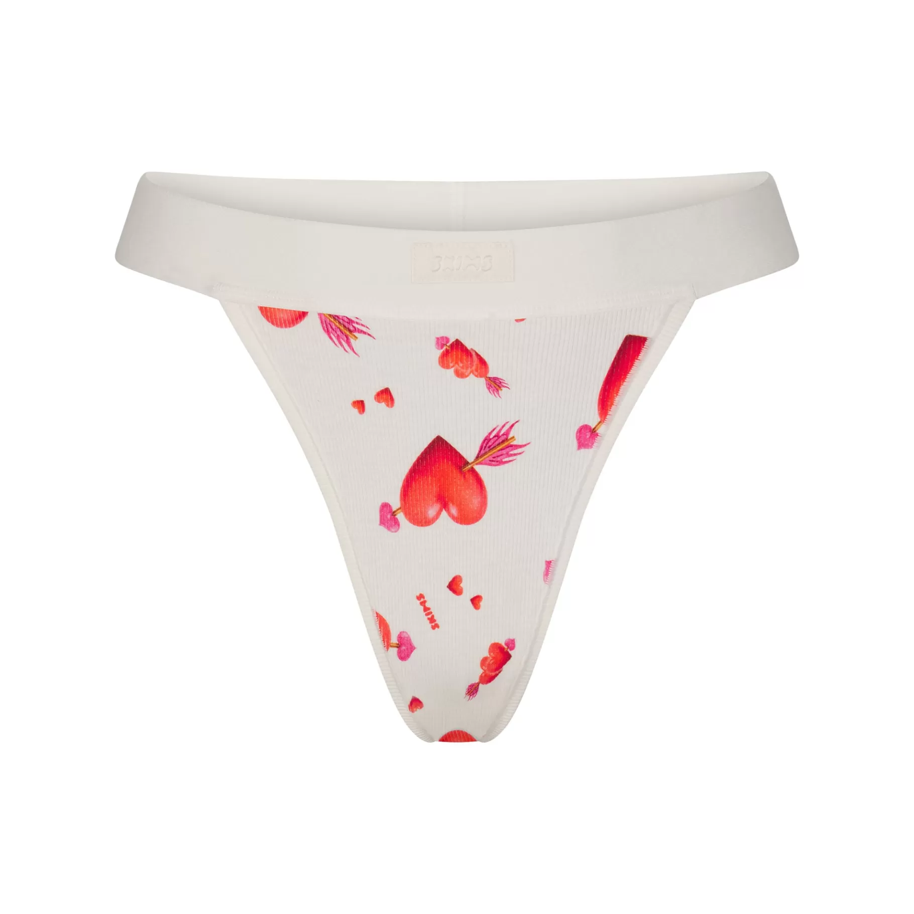 Skims cotton collection*COTTON RIB THONG | MARBLE HEART AND ARROW MARBLE+HEART+AND+ARROW