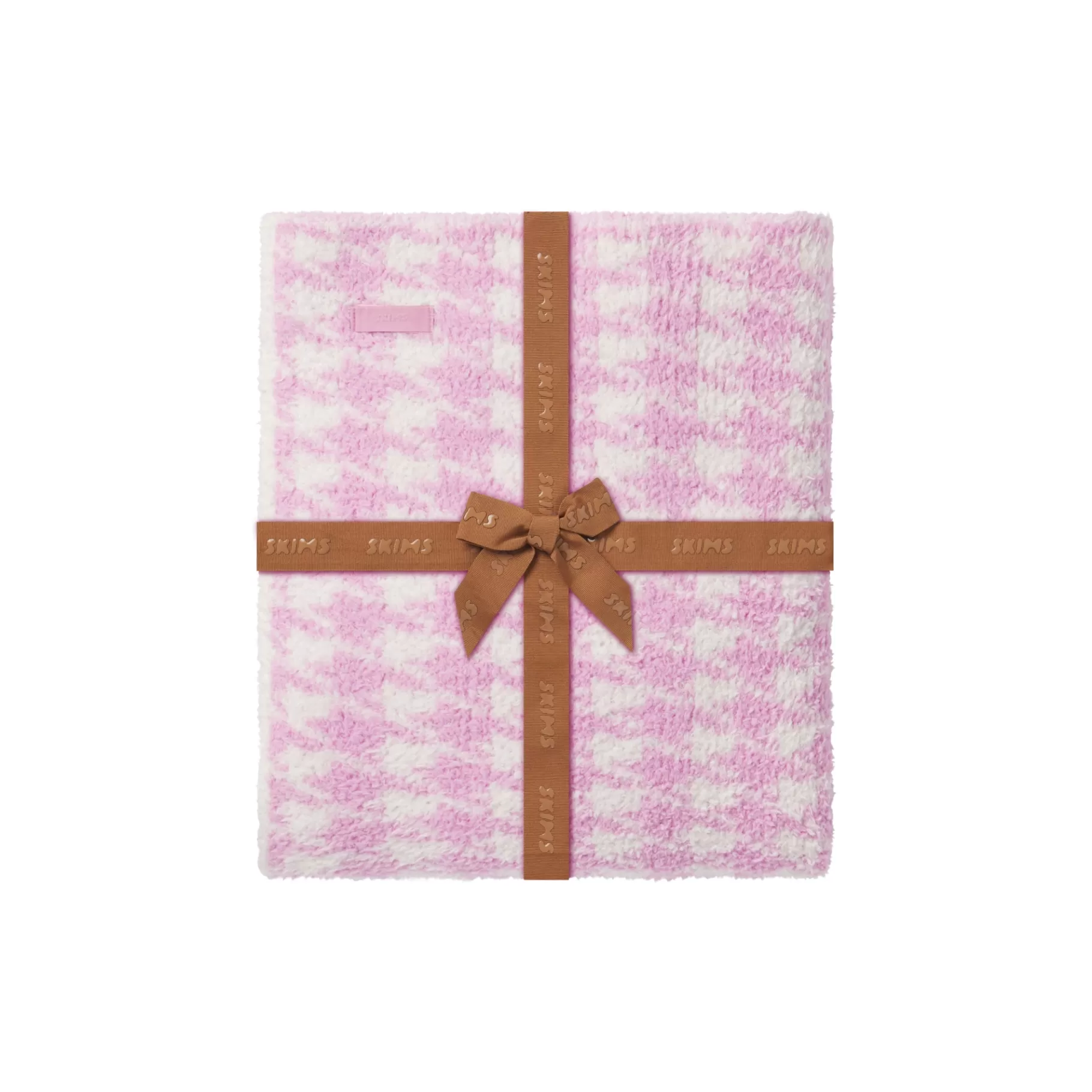 Skims accessories*COZY KNIT BLANKET | PETAL HOUNDSTOOTH PETAL+HOUNDSTOOTH