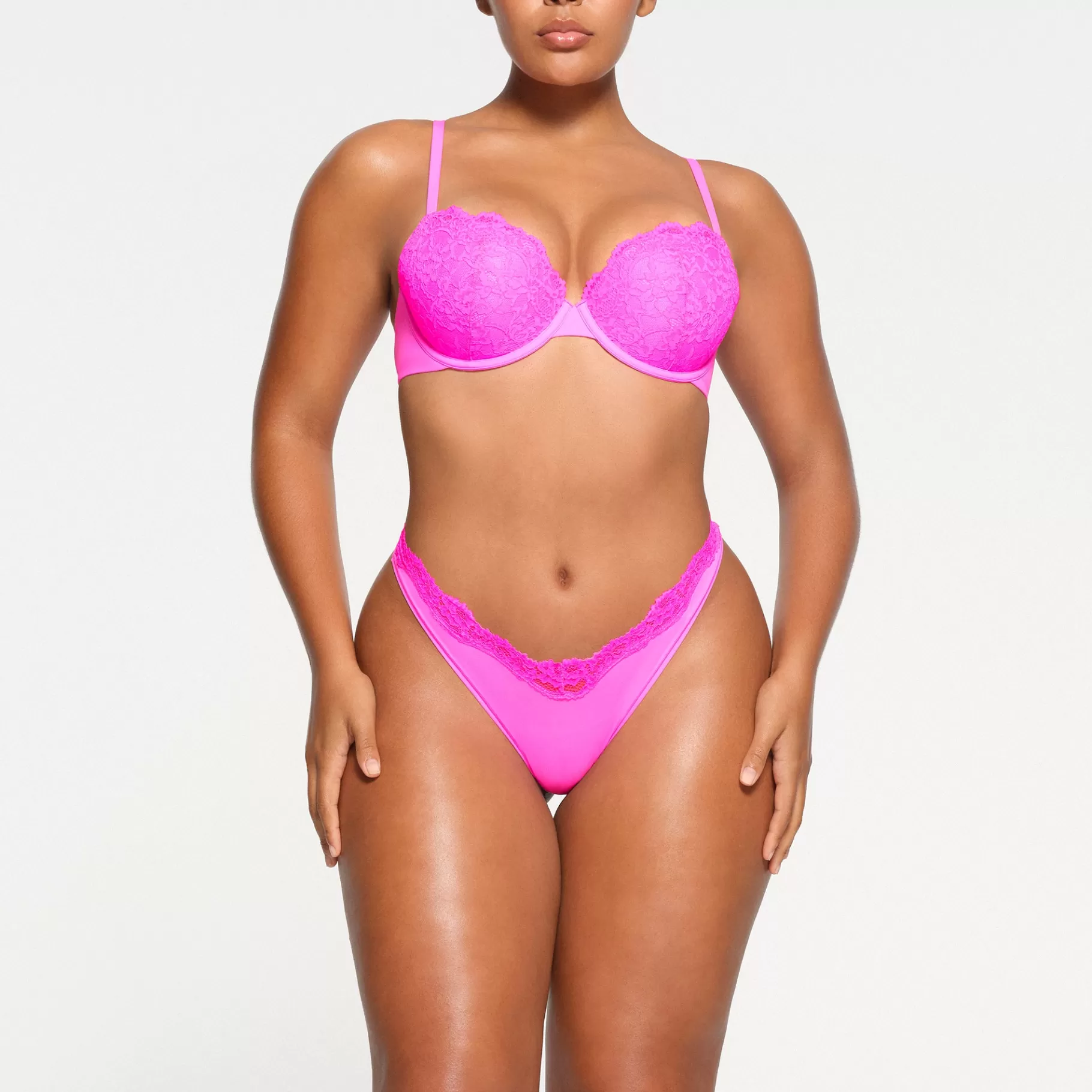 Skims push-up*FITS EVERYBODY LACE PUSH-UP BRA | NEON PINK NEON+PINK