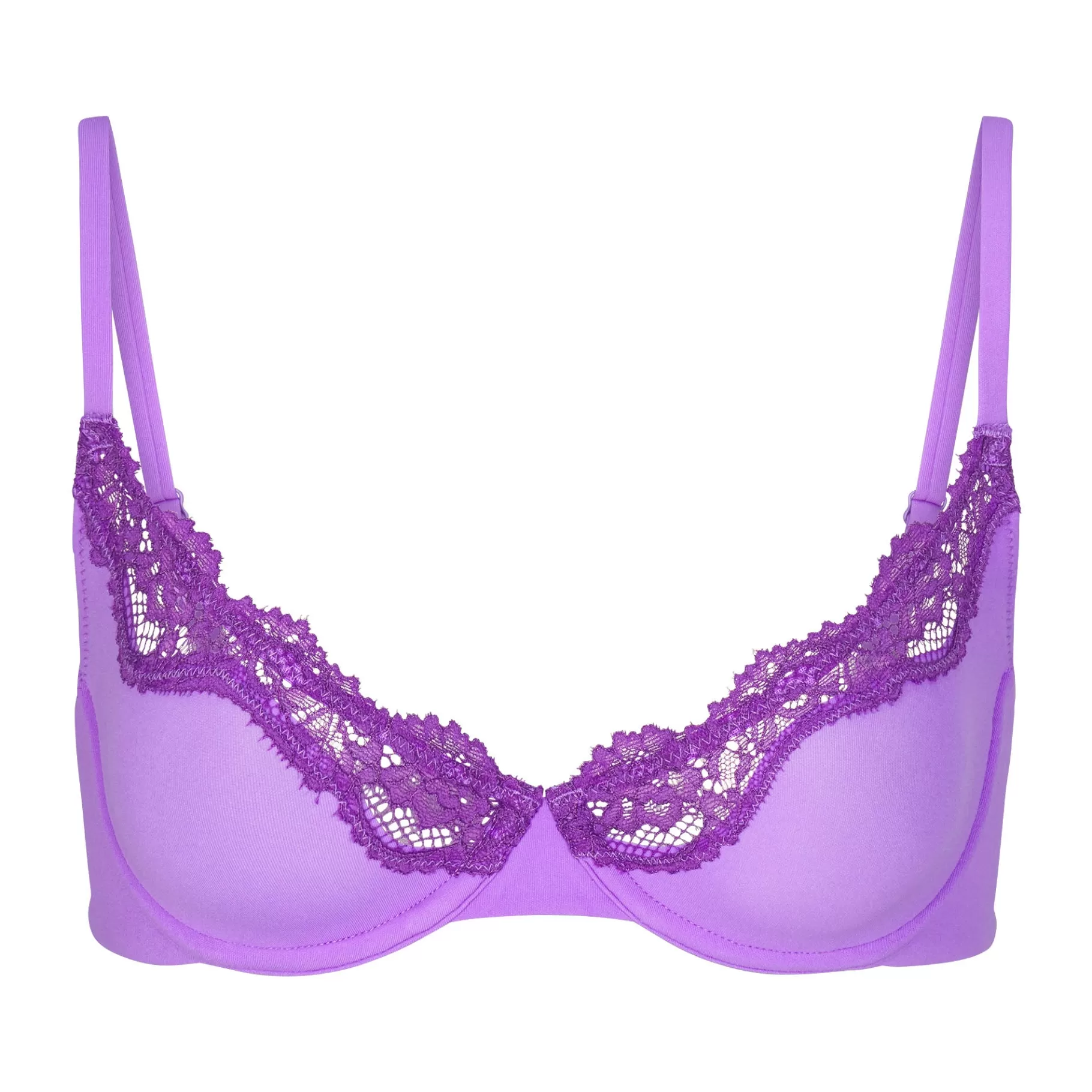 Skims lightly lined*FITS EVERYBODY LACE UNLINED SCOOP BRA | ULTRA VIOLET TONAL ULTRA+VIOLET+TONAL