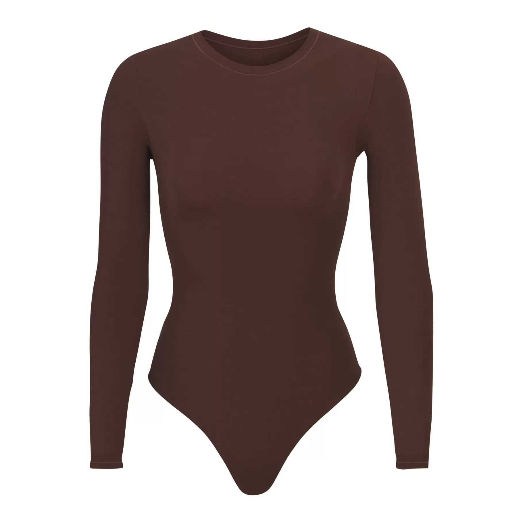 Skims bodysuits*FITS EVERYBODY LONG SLEEVE CREW NECK BODYSUIT | COCOA