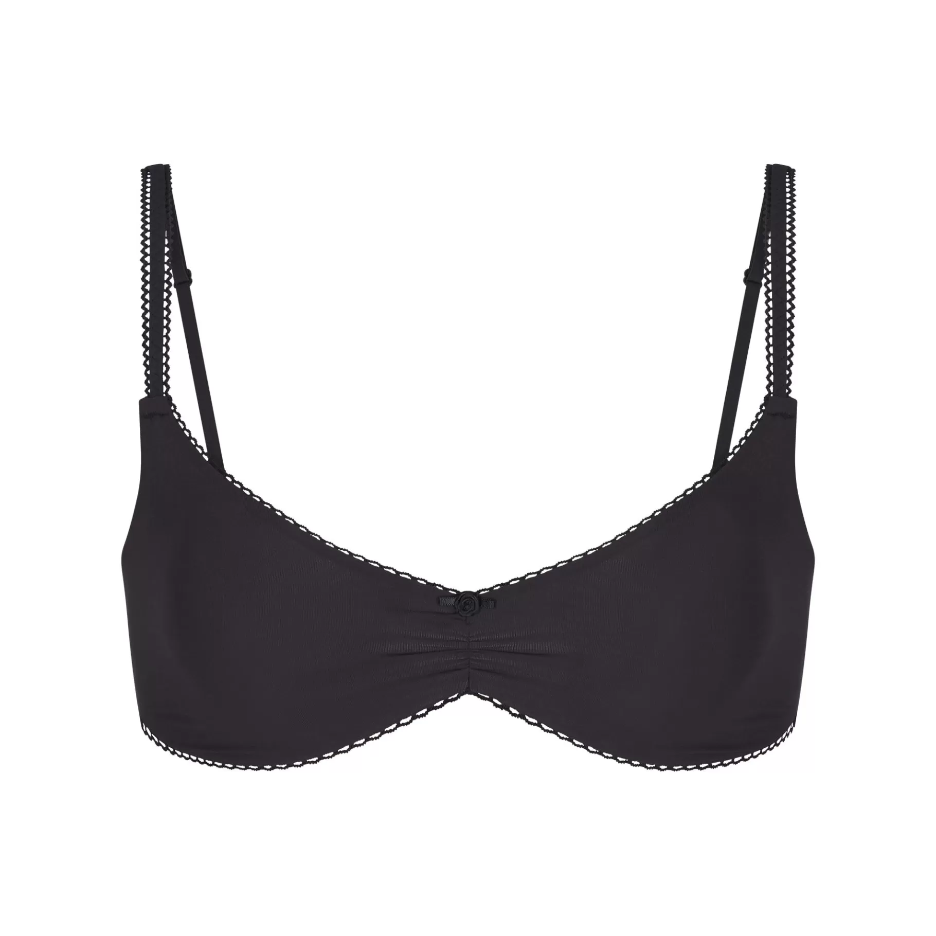 Skims scoop*FITS EVERYBODY PICOT TRIM SKIMPY SCOOP BRALETTE | ONYX