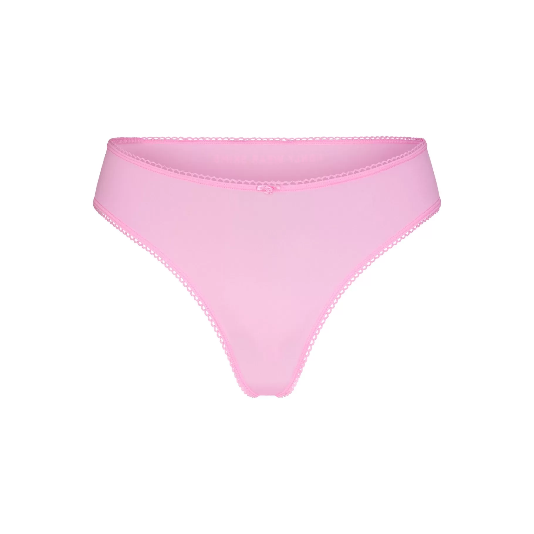 Skims fits everybody*FITS EVERYBODY PICOT TRIM THONG | BUBBLE GUM BUBBLE+GUM