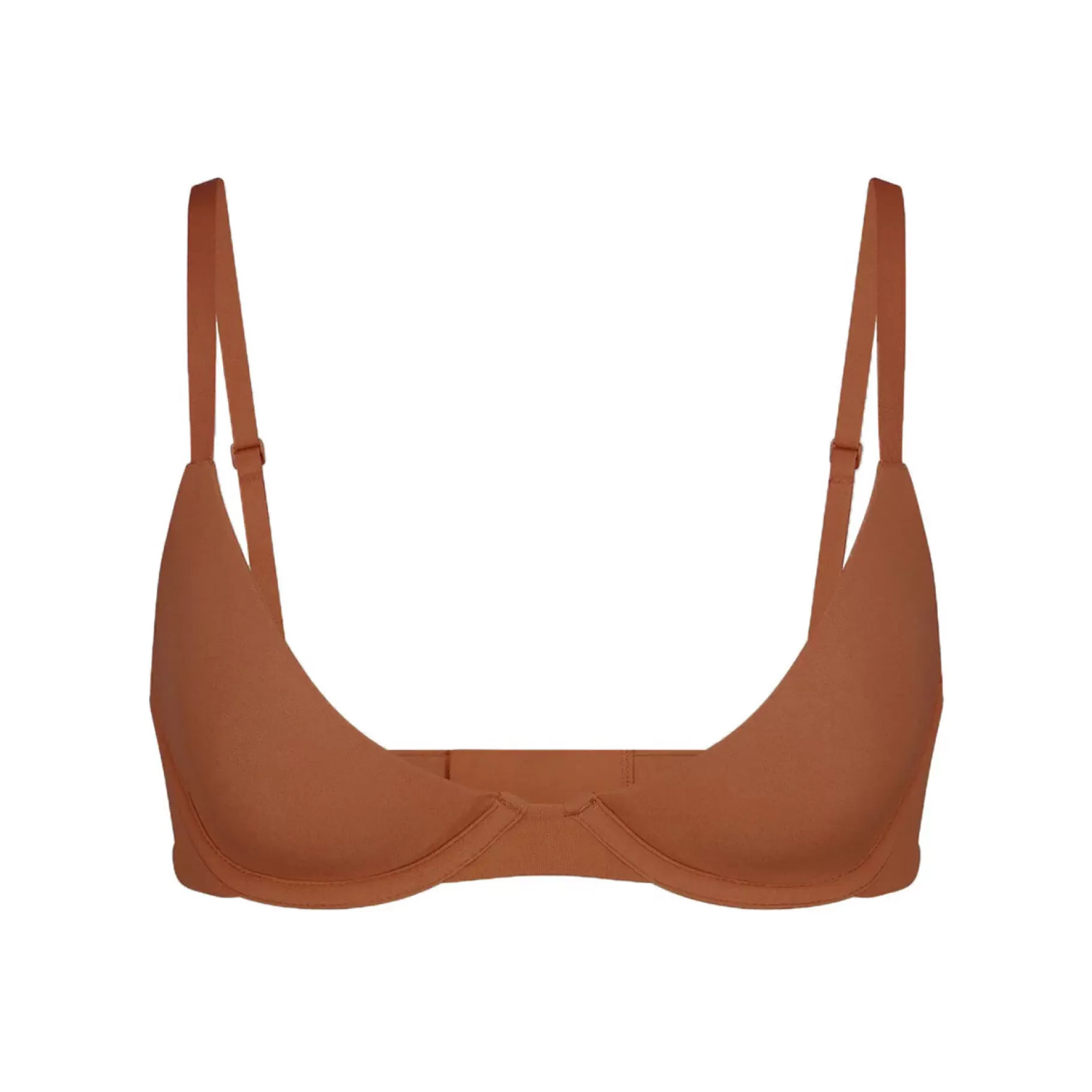 Skims lightly lined*FITS EVERYBODY PLUNGE BRA | BRONZE