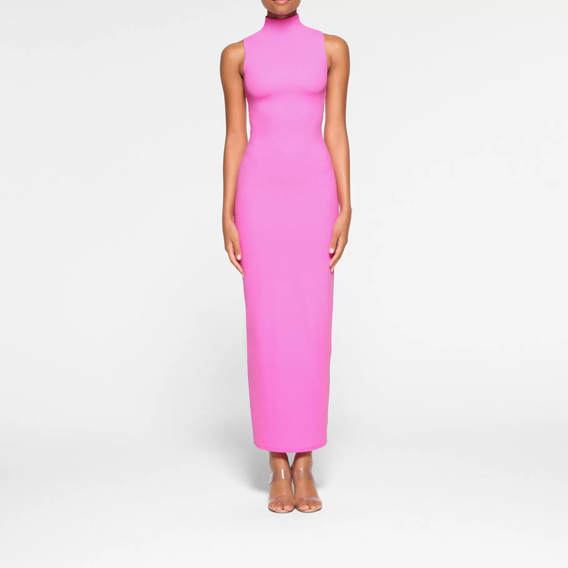 Skims fits everybody*FITS EVERYBODY SLEEVELESS MOCK NECK DRESS | NEON ORCHID NEON+ORCHID