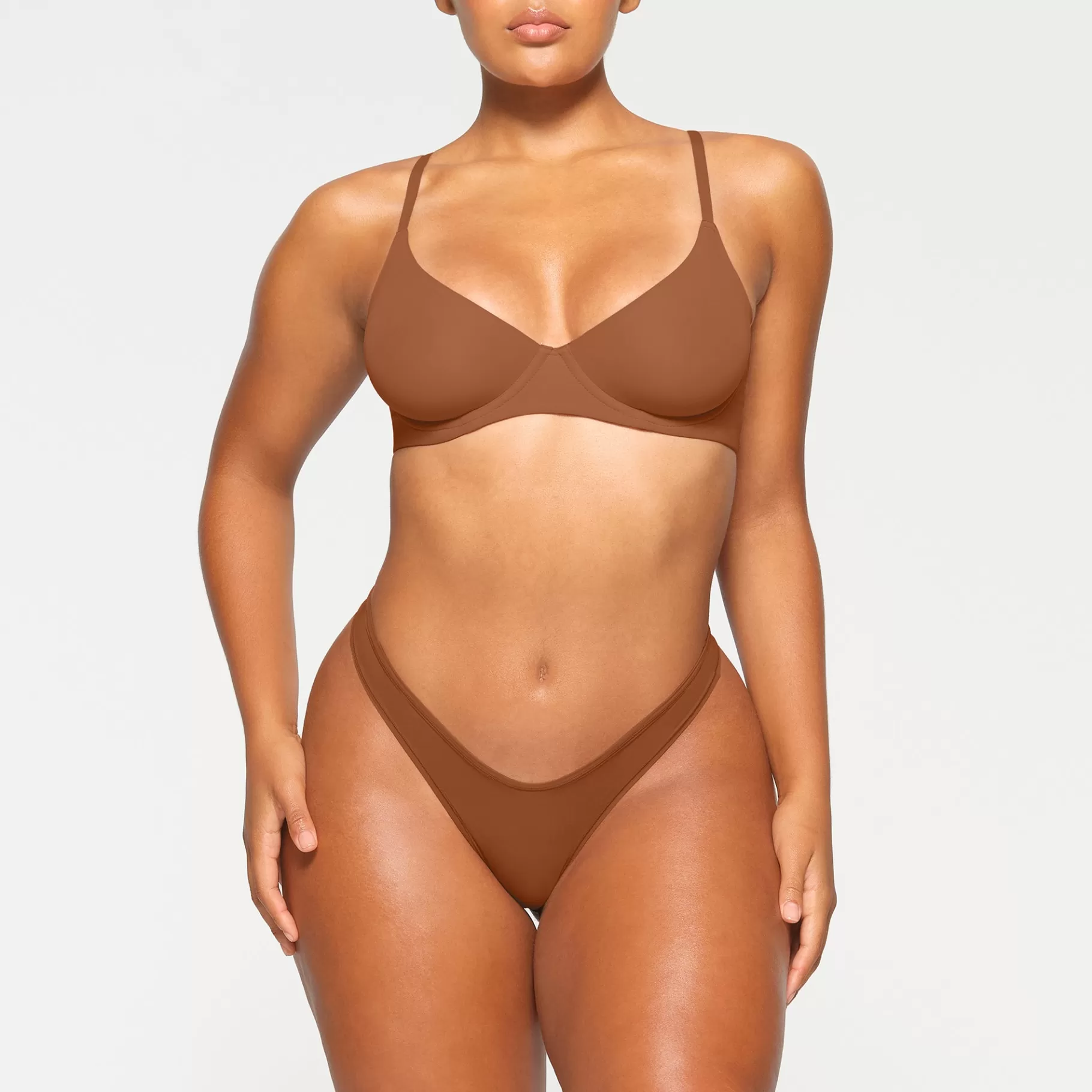 Skims unlined*FITS EVERYBODY UNLINED DEMI BRA | BRONZE