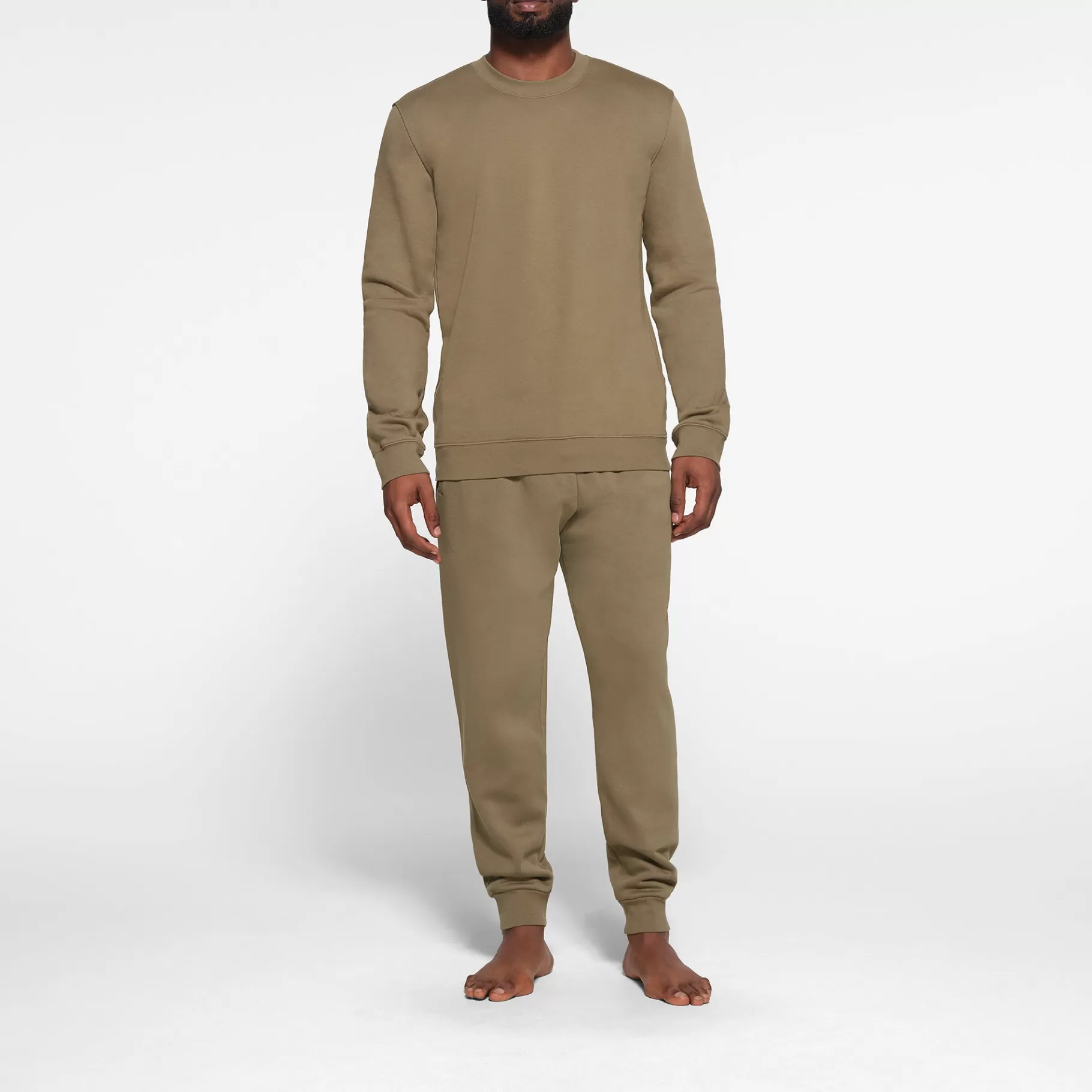 Skims loungewear*FLEECE LOUNGE MENS CREWNECK | ARMY