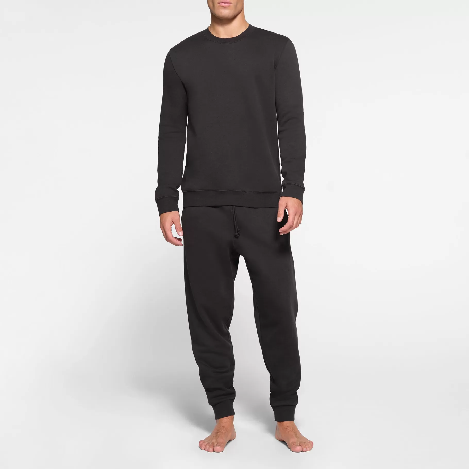 Skims loungewear*FLEECE LOUNGE MENS CREWNECK | WASHED ONYX WASHED+ONYX