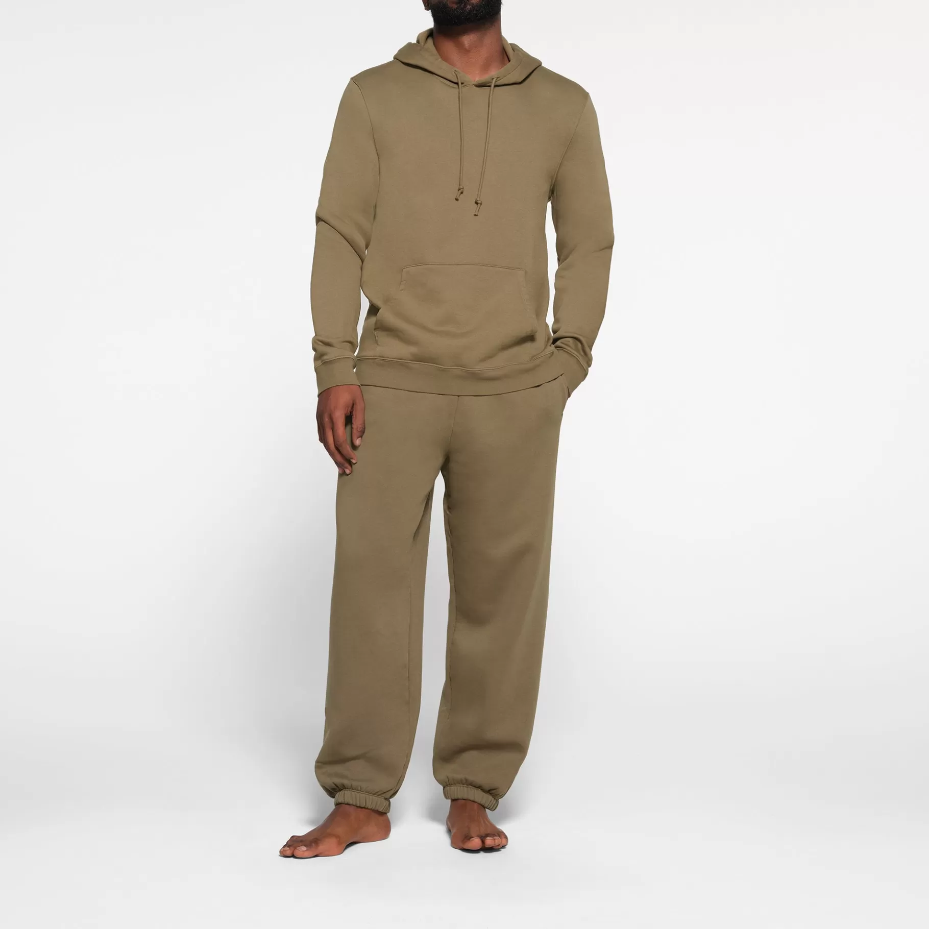 Skims loungewear*FLEECE LOUNGE MENS HOODIE | ARMY