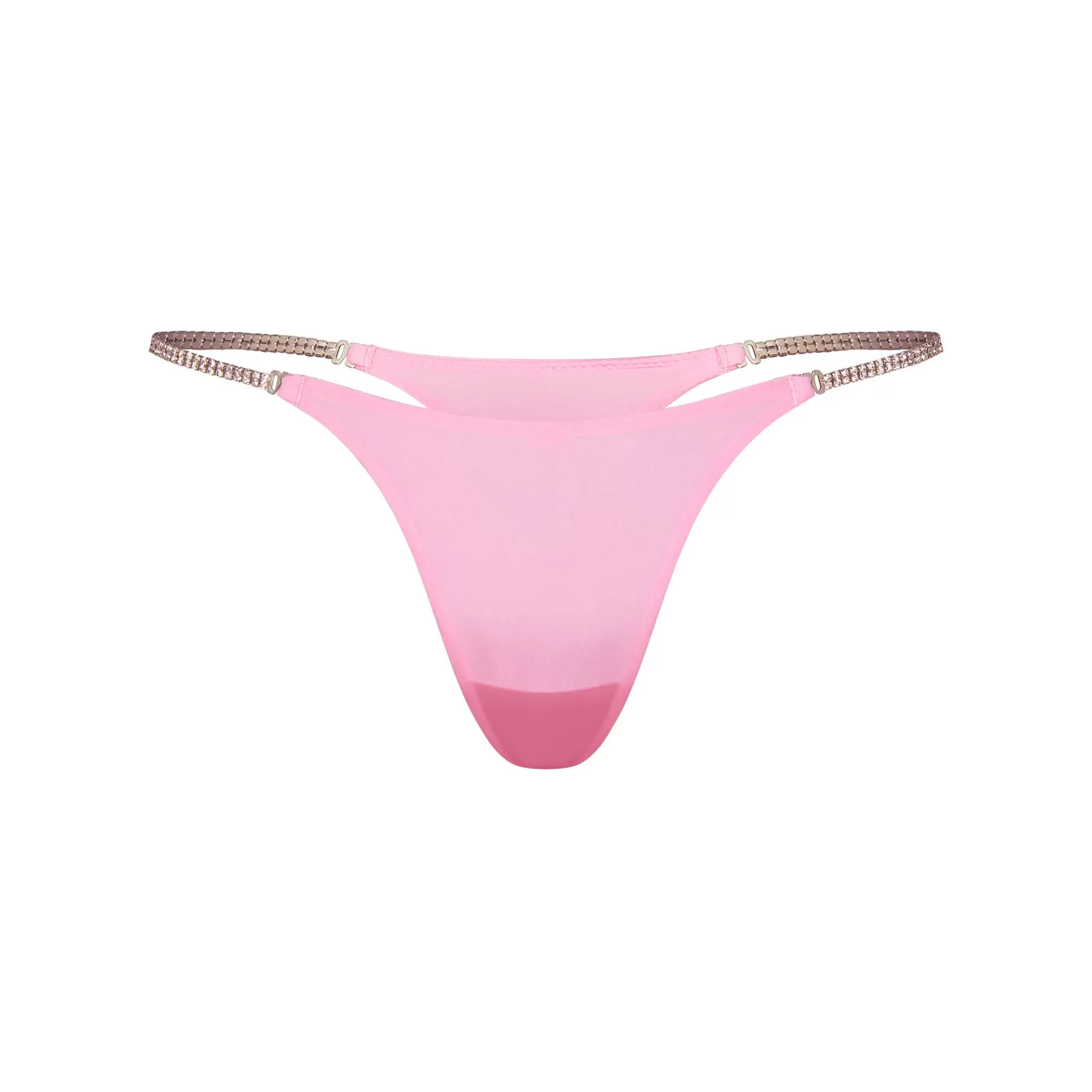 Skims thongs*JELLY SHEER CRYSTAL CHAIN SIDE THONG | BUBBLE GUM BUBBLE+GUM