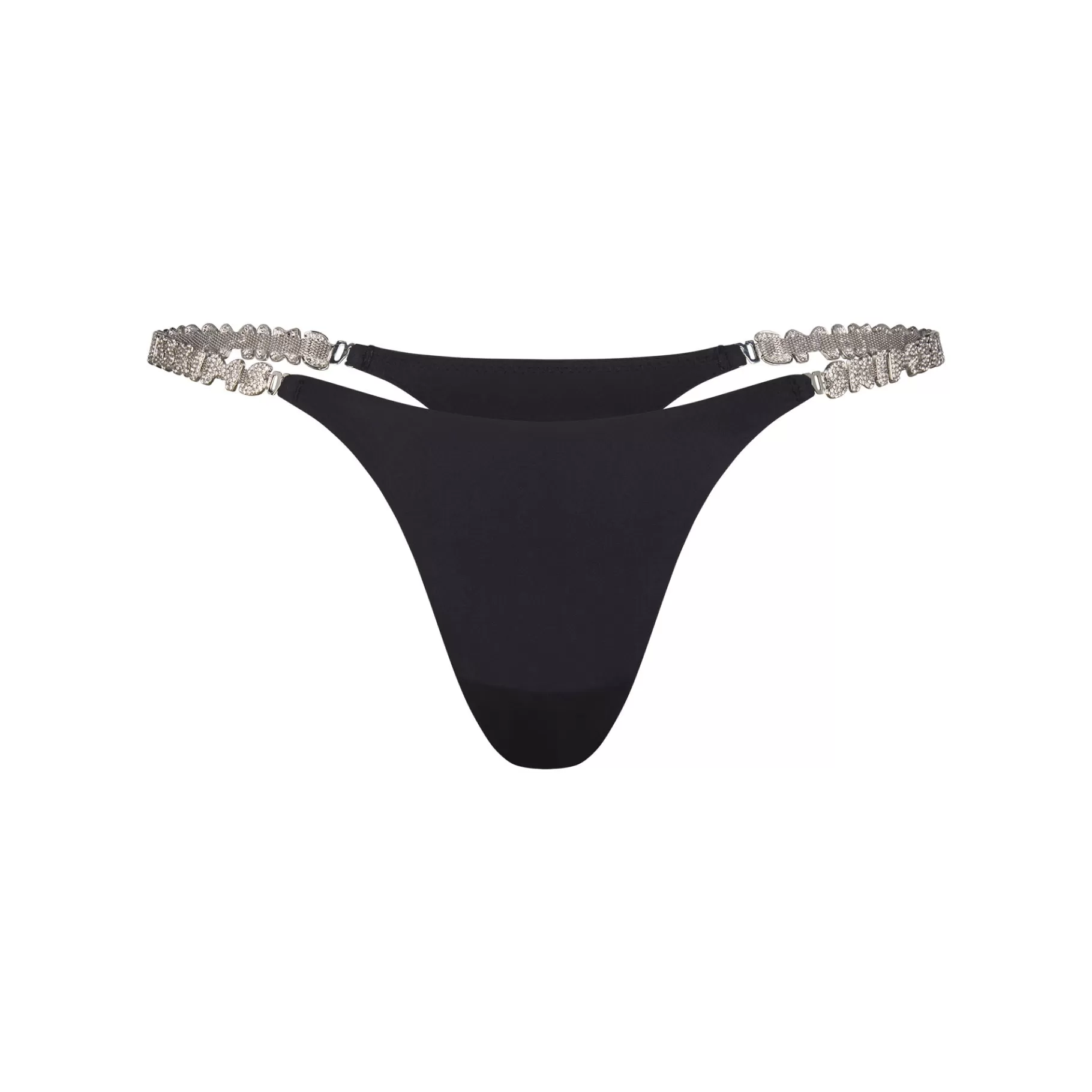 Skims thongs*JELLY SHEER CRYSTAL LOGO SIDE THONG | ONYX