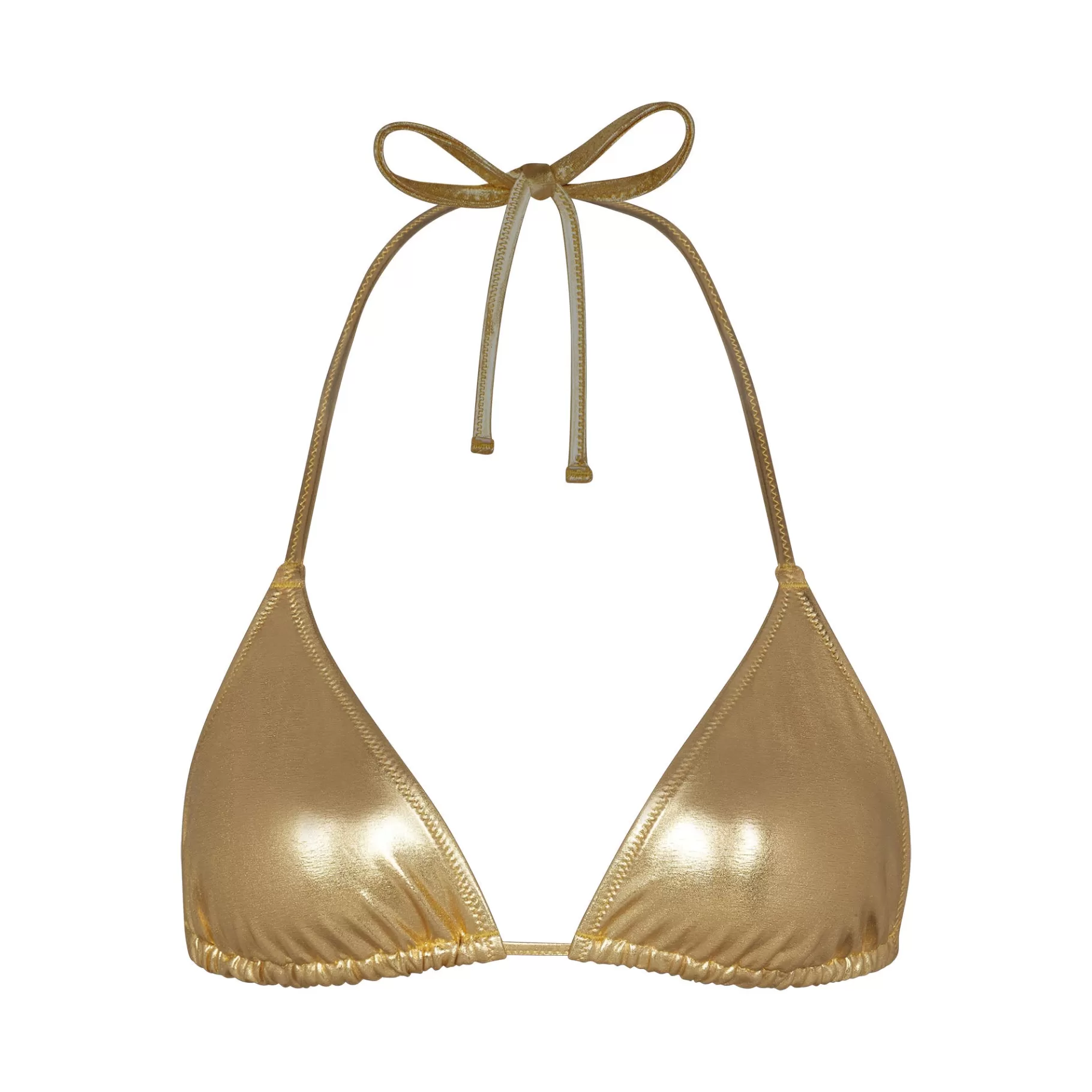 Skims swim*METALLIC SWIM TRIANGLE TOP | GOLD