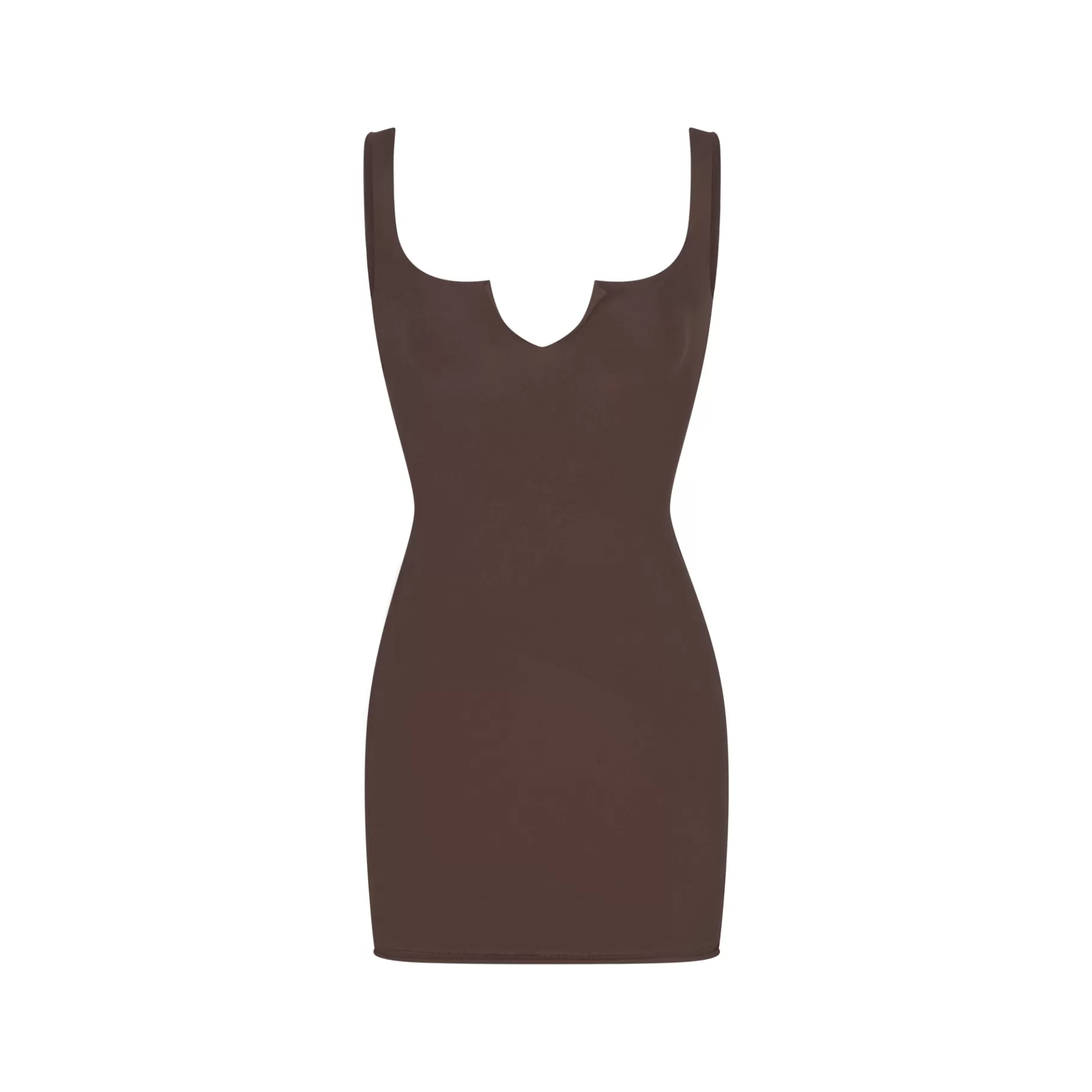 Skims dresses*RAW EDGE SLIT FRONT MINI DRESS | ESPRESSO