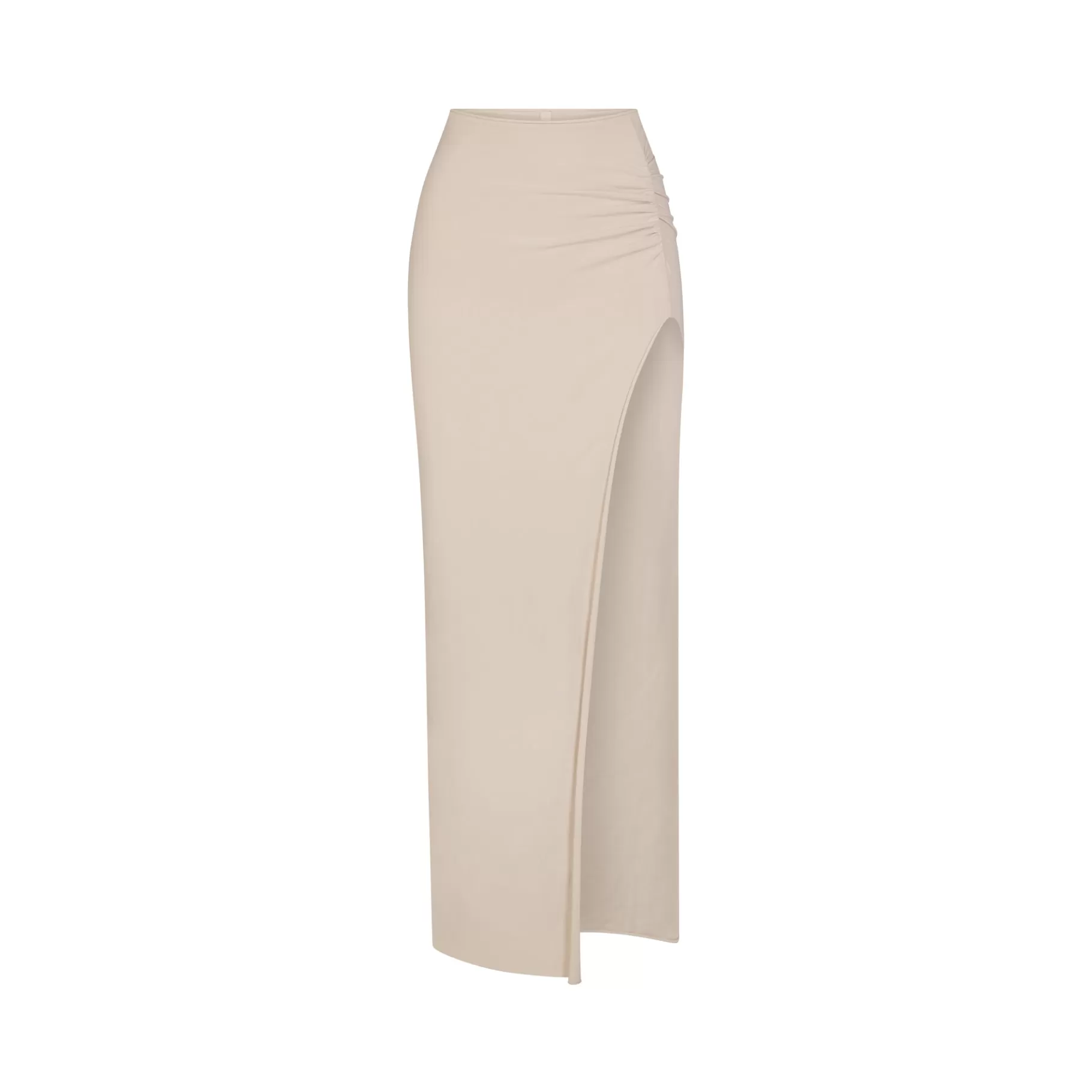 Skims skirts*RAW EDGE SLIT LONG SKIRT | STONE