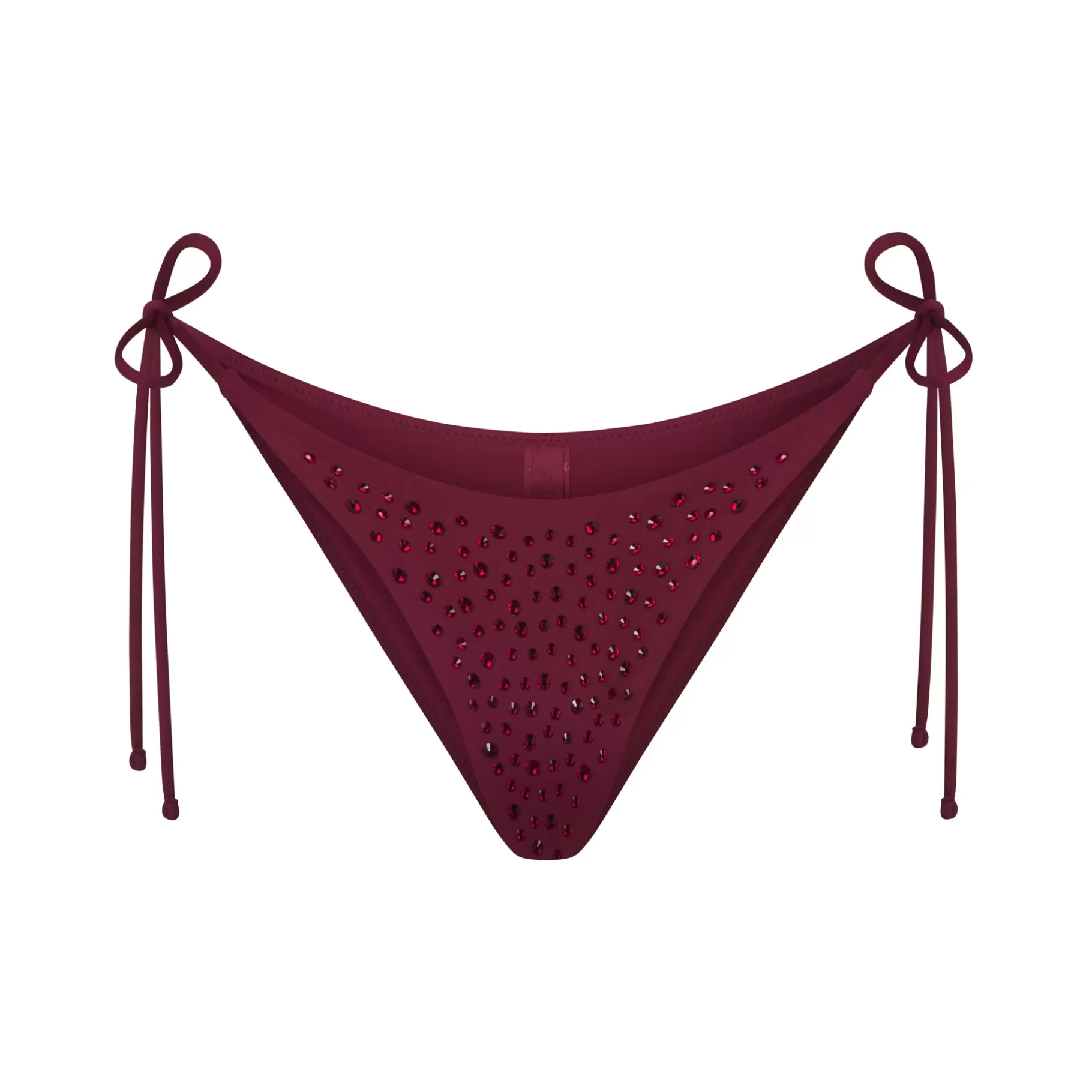 Skims swim*RHINESTONE TIE BIKINI BOTTOMS | WINE