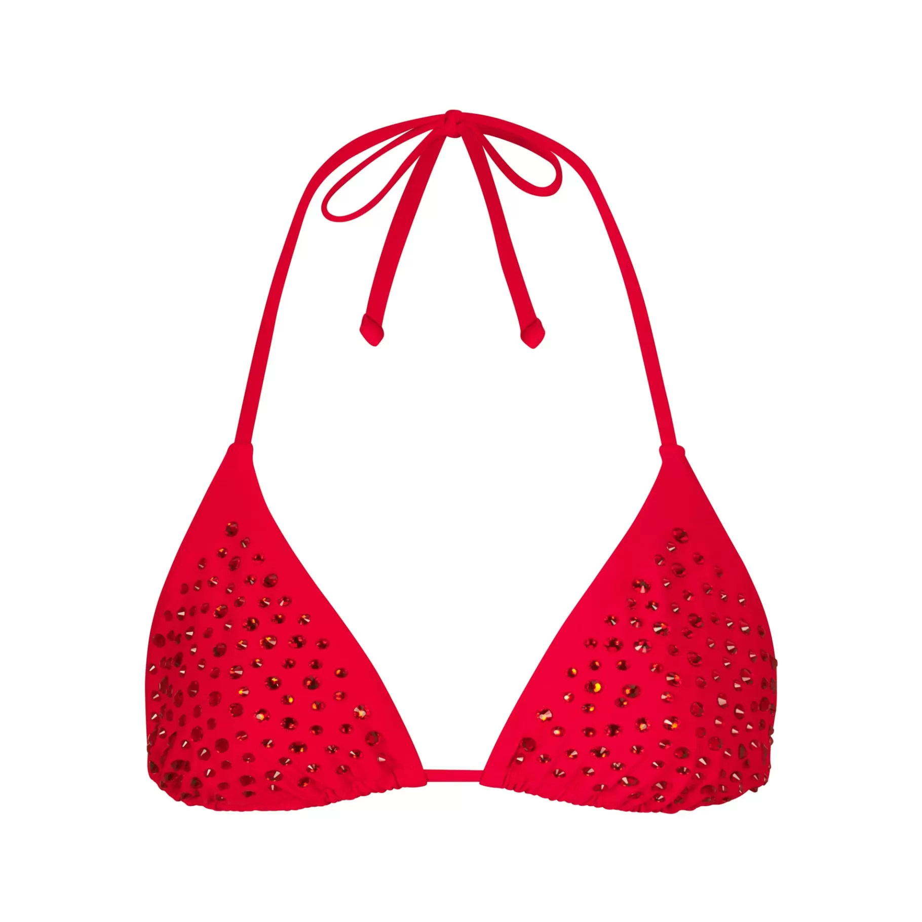 Skims swim*RHINESTONE TRIANGLE BIKINI TOP | RED