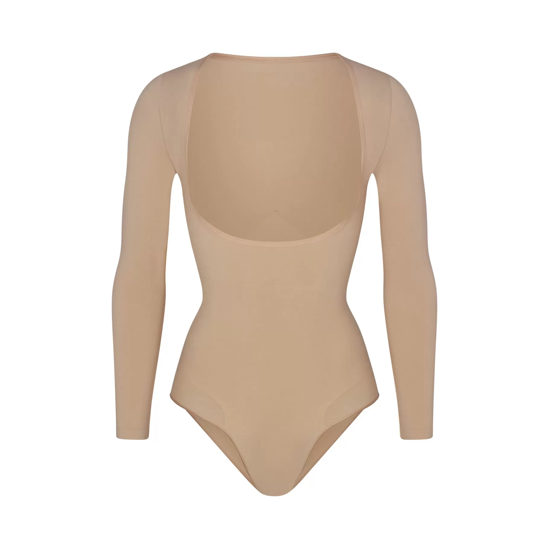 Skims *SEAMLESS SCULPT LONG SLEEVE OPEN BUST BRIEF BODYSUIT | CLAY