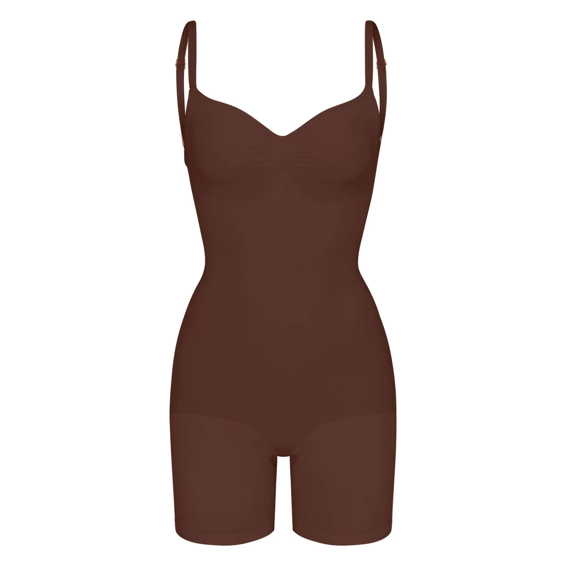 Skims backless shapewear*SEAMLESS SCULPT LOW BACK MID THIGH BODYSUIT | COCOA