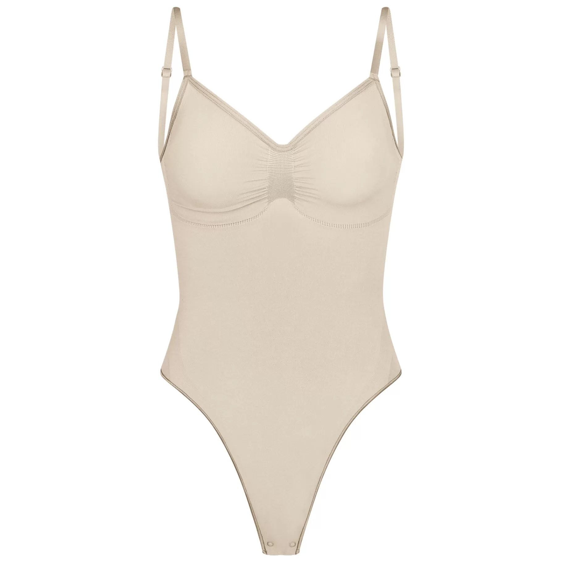 Skims backless shapewear*SEAMLESS SCULPT LOW BACK THONG BODYSUIT | SAND