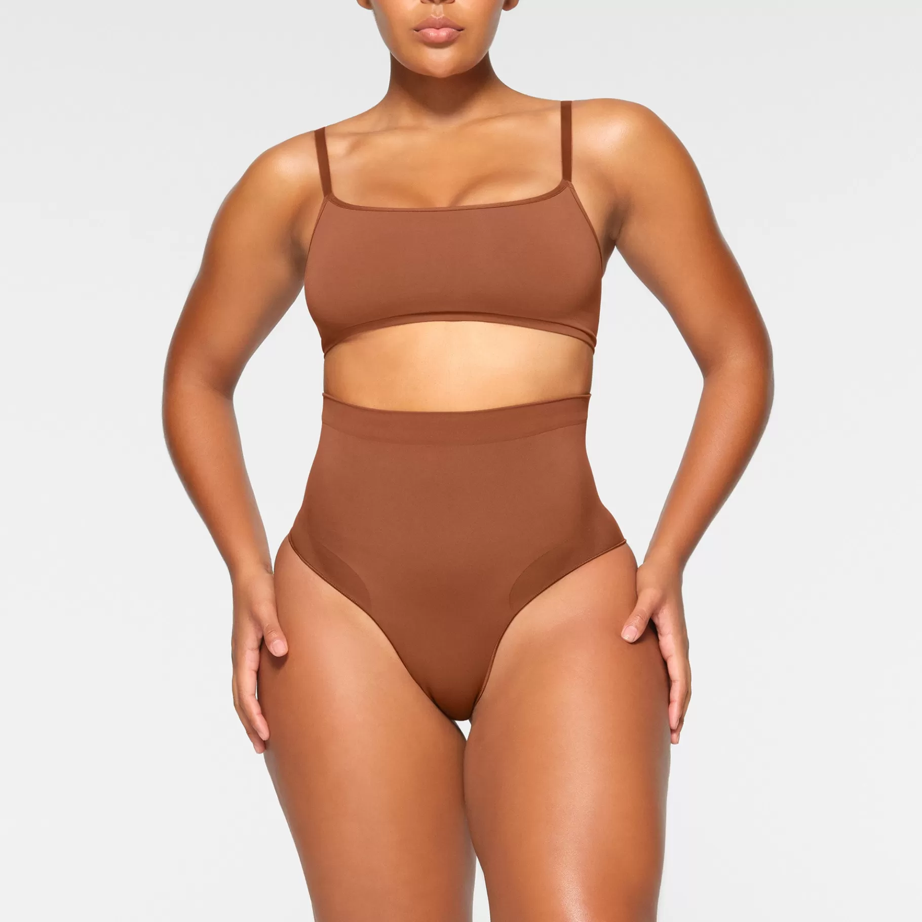 Skims shapewear bras*SEAMLESS SCULPT SCOOP NECK BRALETTE | BRONZE