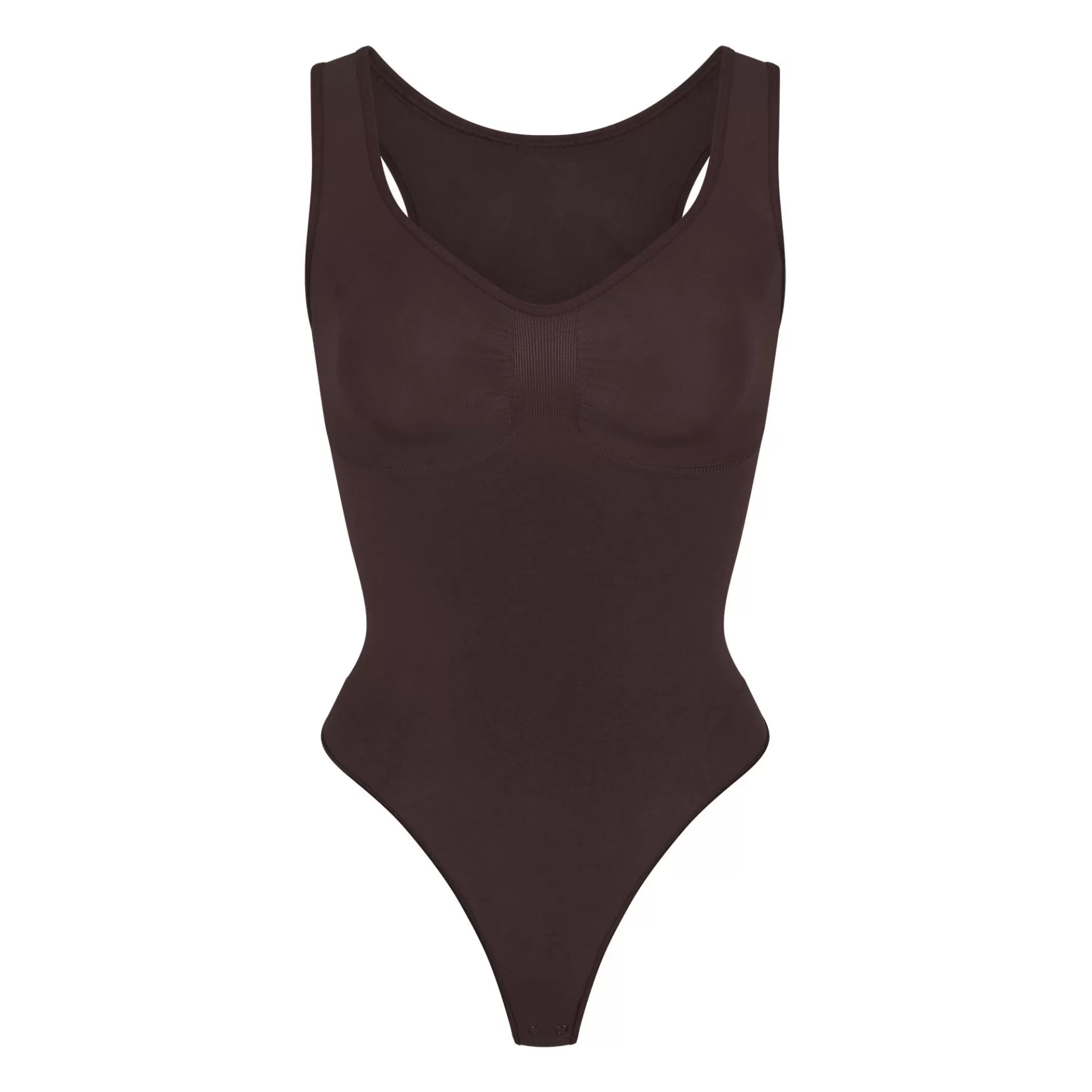 Skims shapewear bodysuits*SEAMLESS SCULPT SCOOP NECK THONG BODYSUIT | ESPRESSO