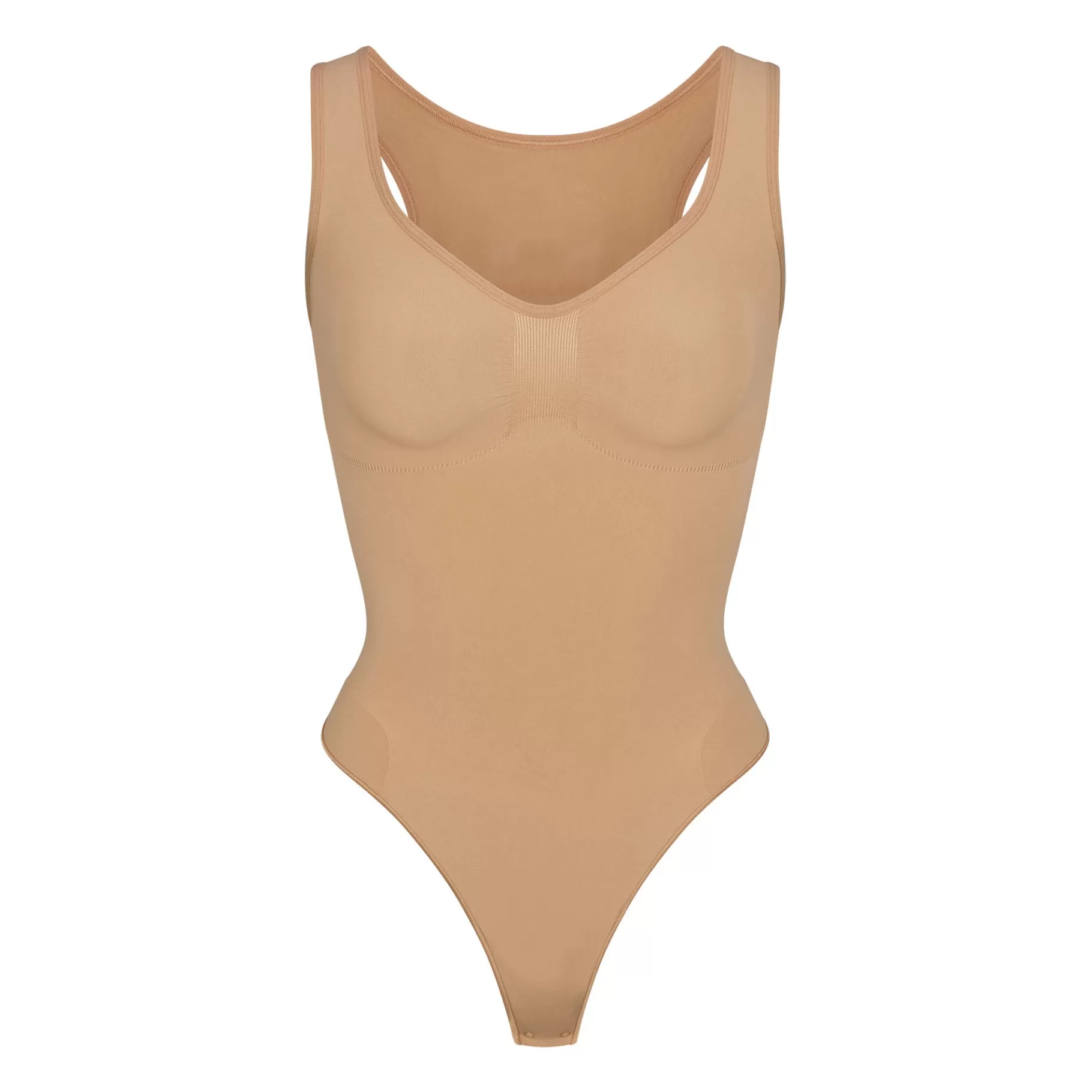 Skims shapewear bodysuits*SEAMLESS SCULPT SCOOP NECK THONG BODYSUIT | OCHRE