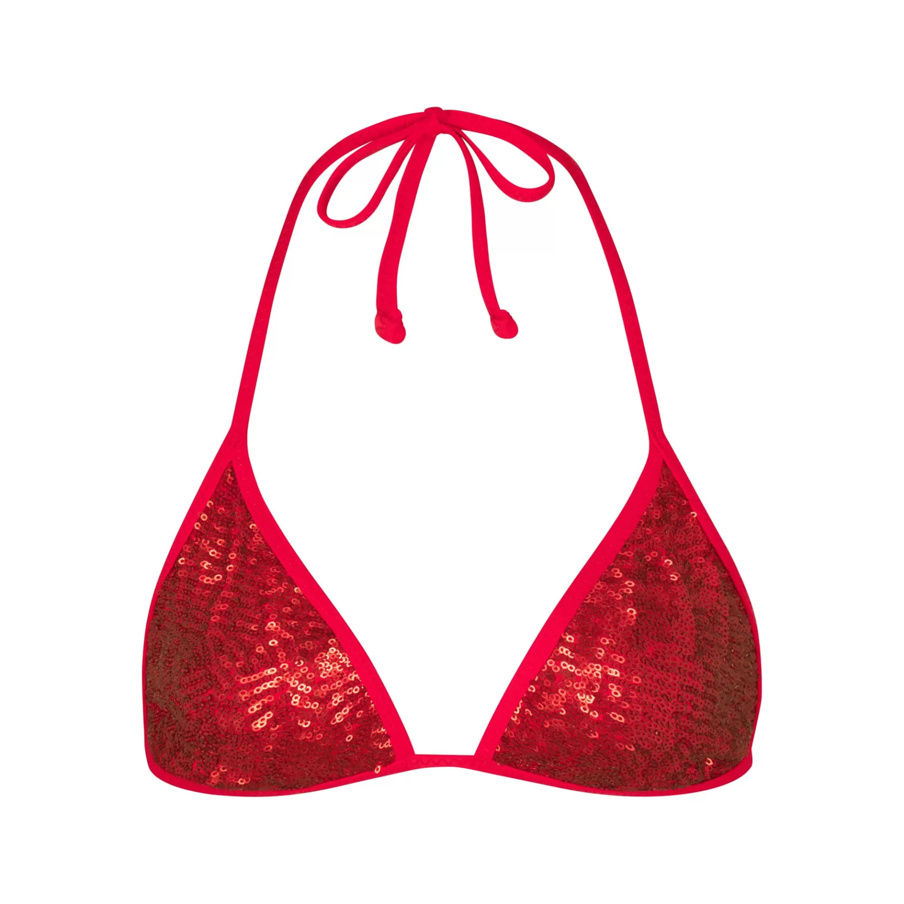 Skims swim*SEQUIN TRIANGLE BIKINI TOP | BRICK