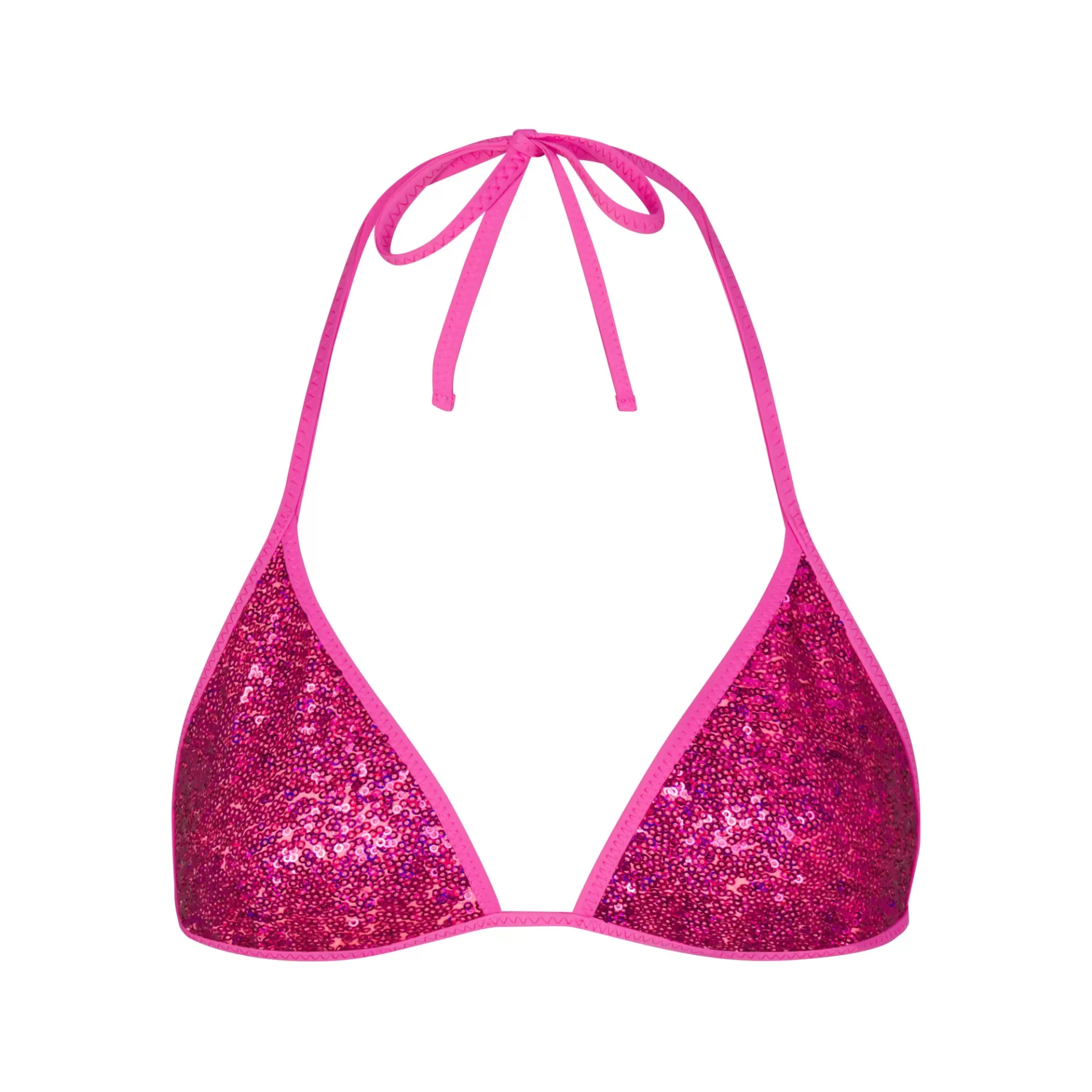 Skims swim*SEQUIN TRIANGLE BIKINI TOP | FLAMINGO