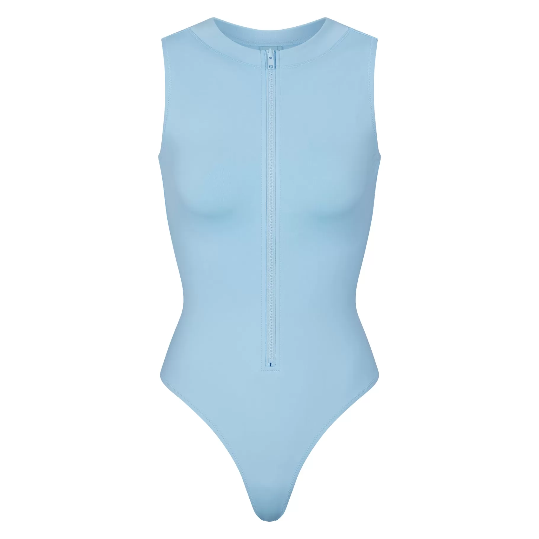 Skims swim*SIGNATURE SWIM ZIP FRONT SLEEVELESS ONE PIECE | IRIS BLUE IRIS+BLUE