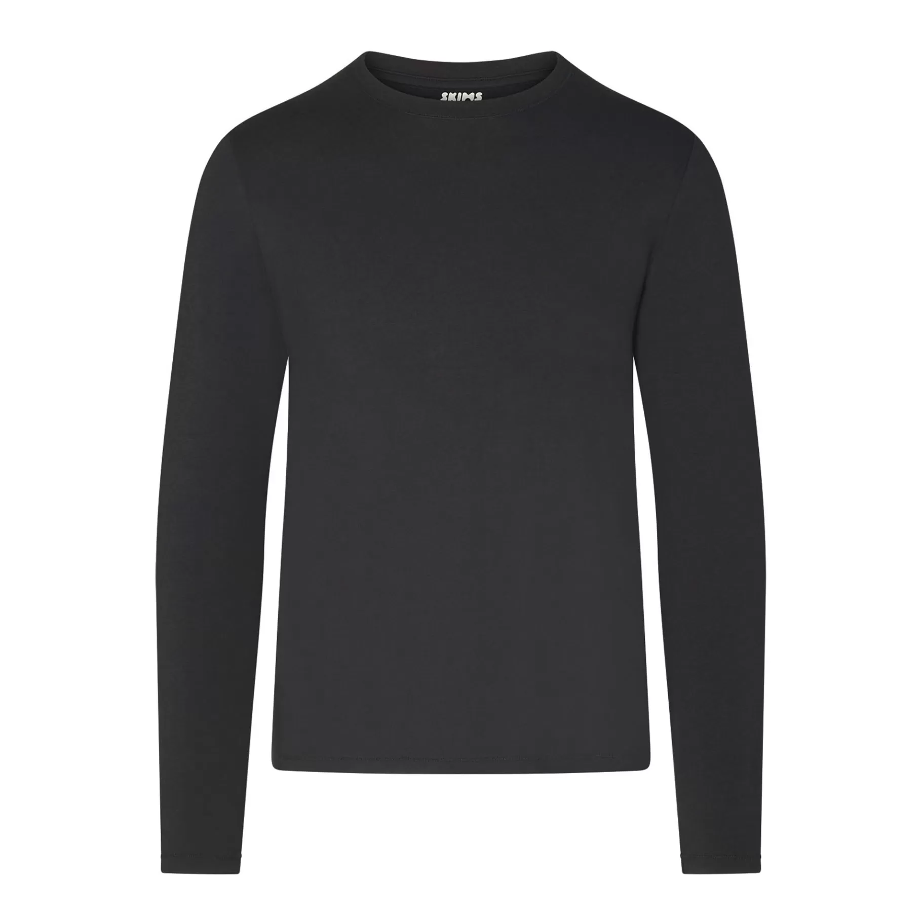 Skims loungewear* COTTON MENS LONG SLEEVE T-SHIRT | ONYX