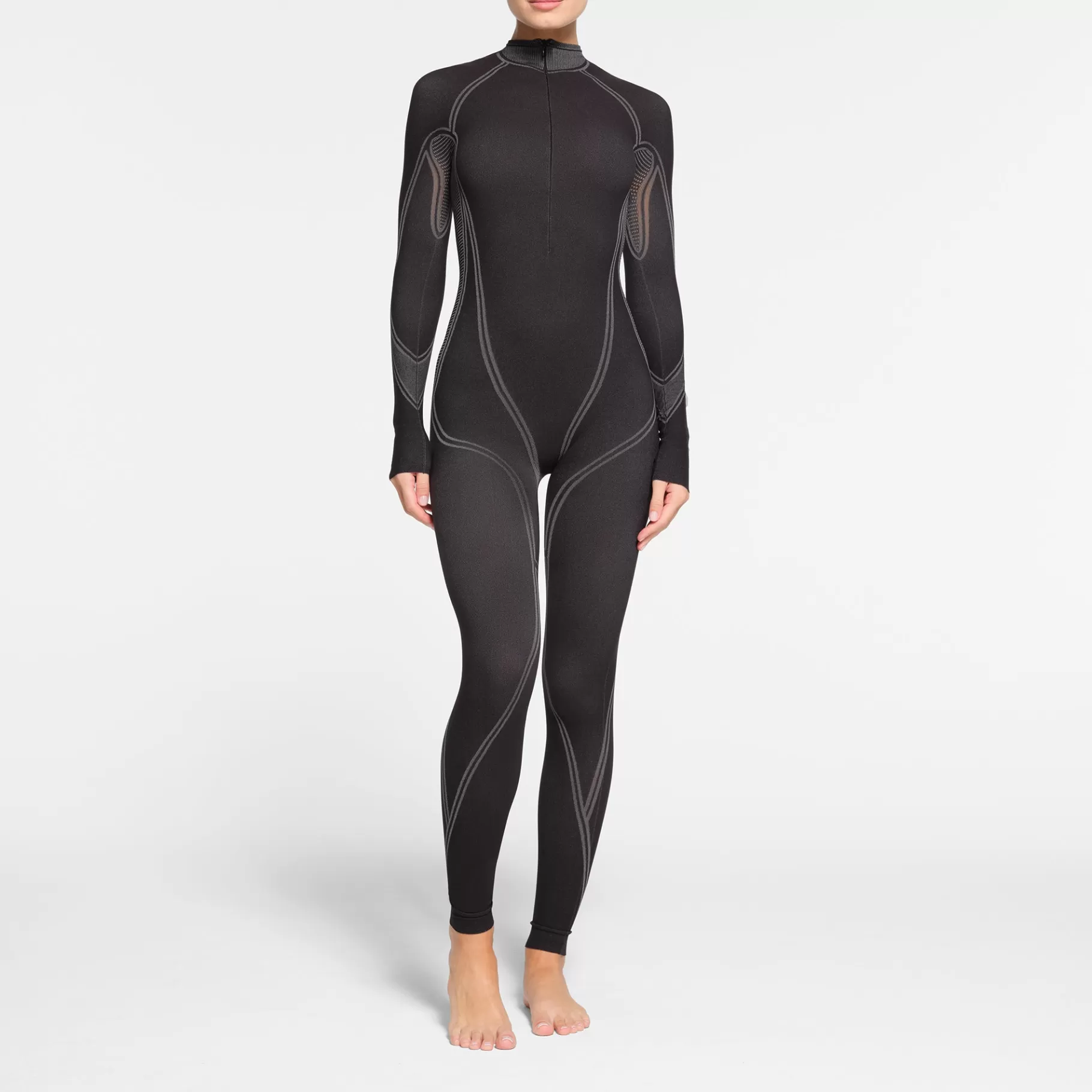 Skims catsuits & onesies* FIRST LAYERS ZIP FRONT CATSUIT | ONYX