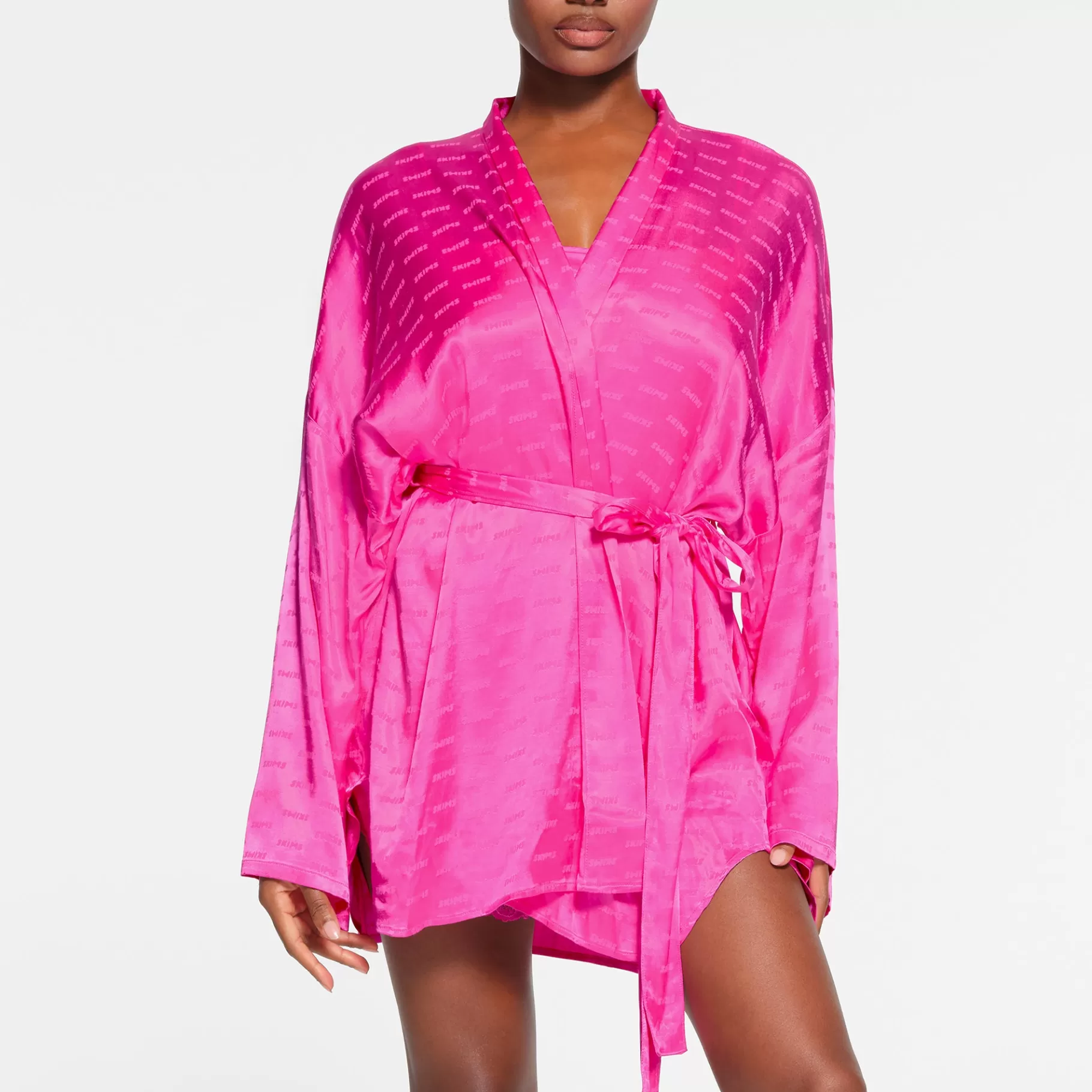 Skims robes* JACQUARD SHORT ROBE | HOT PINK HOT+PINK