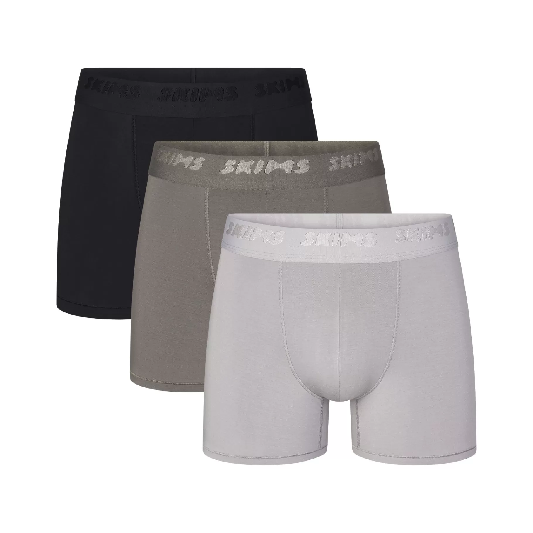 Skims boxers & briefs* STRETCH MENS 3\ GUNMETAL+MULTI