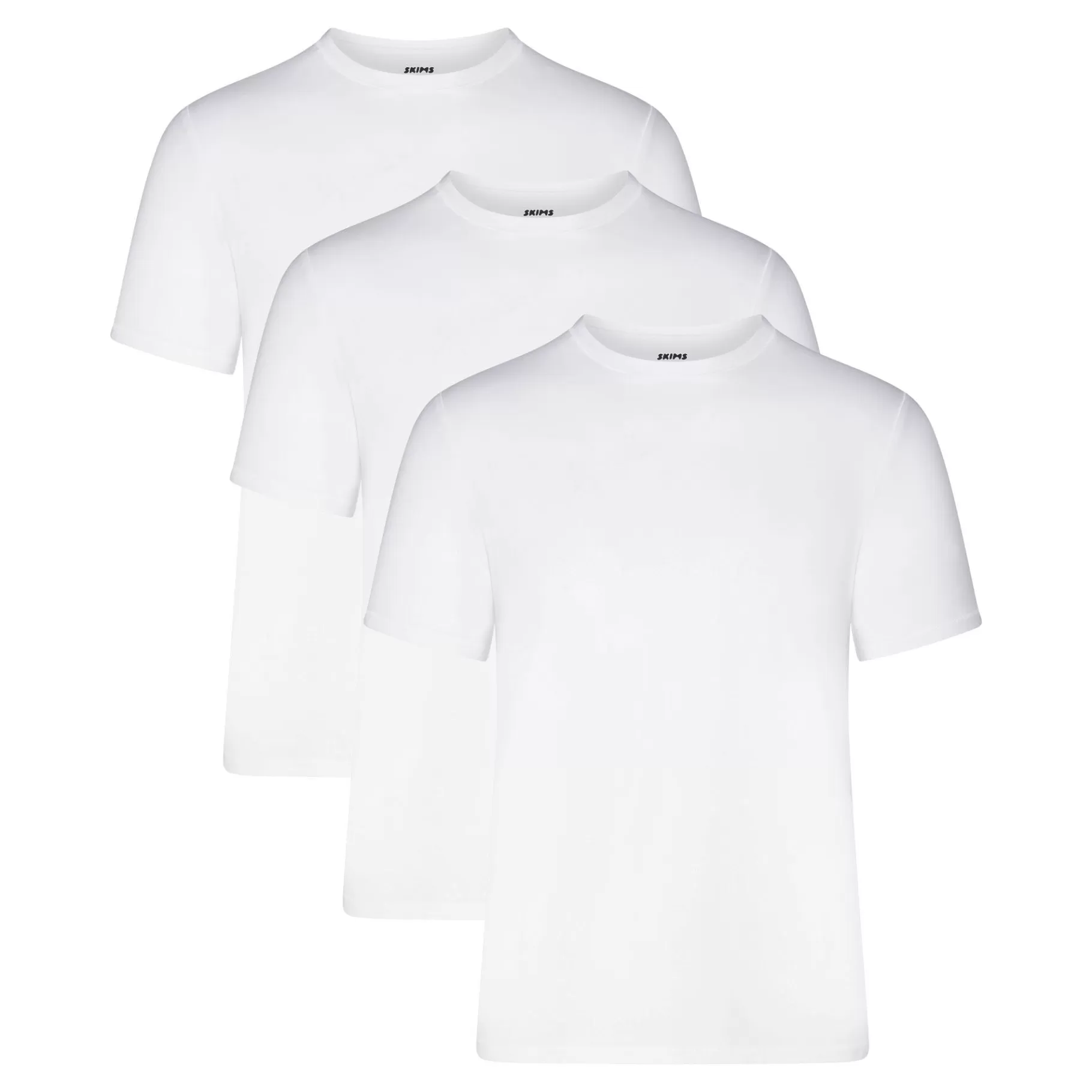 Skims tees & tanks* STRETCH MENS T-SHIRT 3-PACK | CHALK