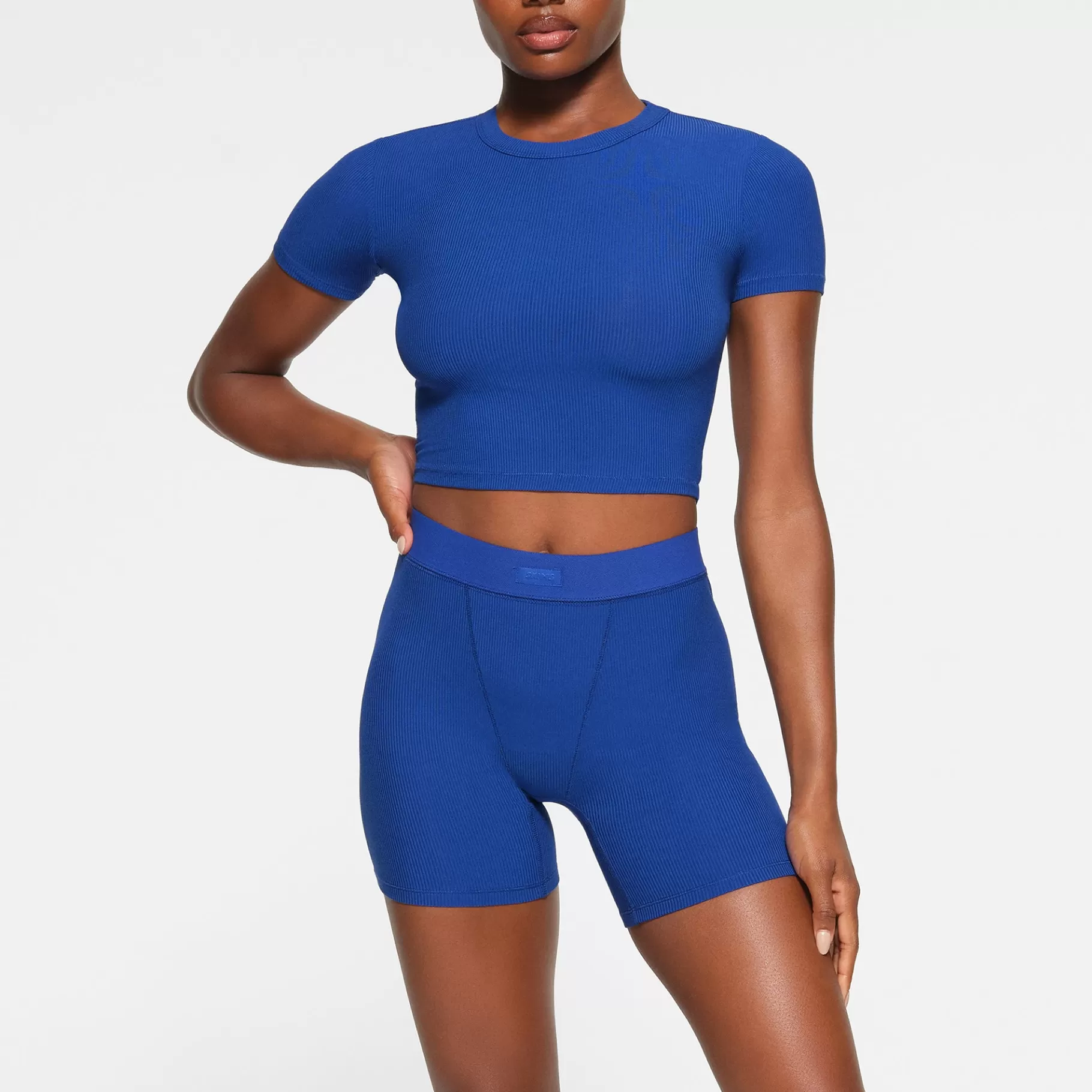 Skims soft lounge*SOFT LOUNGE CROPPED T-SHIRT | COBALT